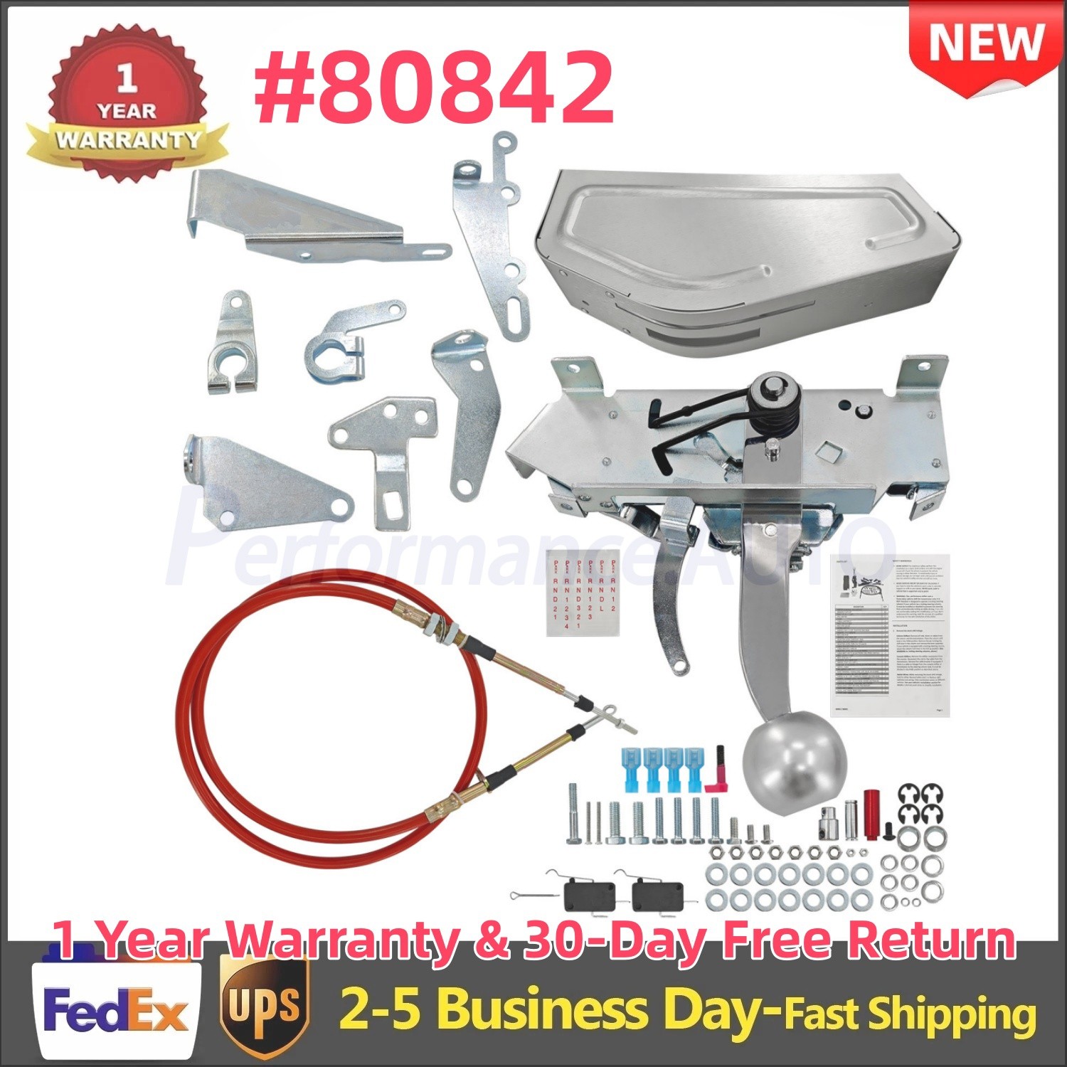 NEW For B&M 80842 Pro Ratchet Automatic B&M Shifter for 3 & 4 Speed Transmission