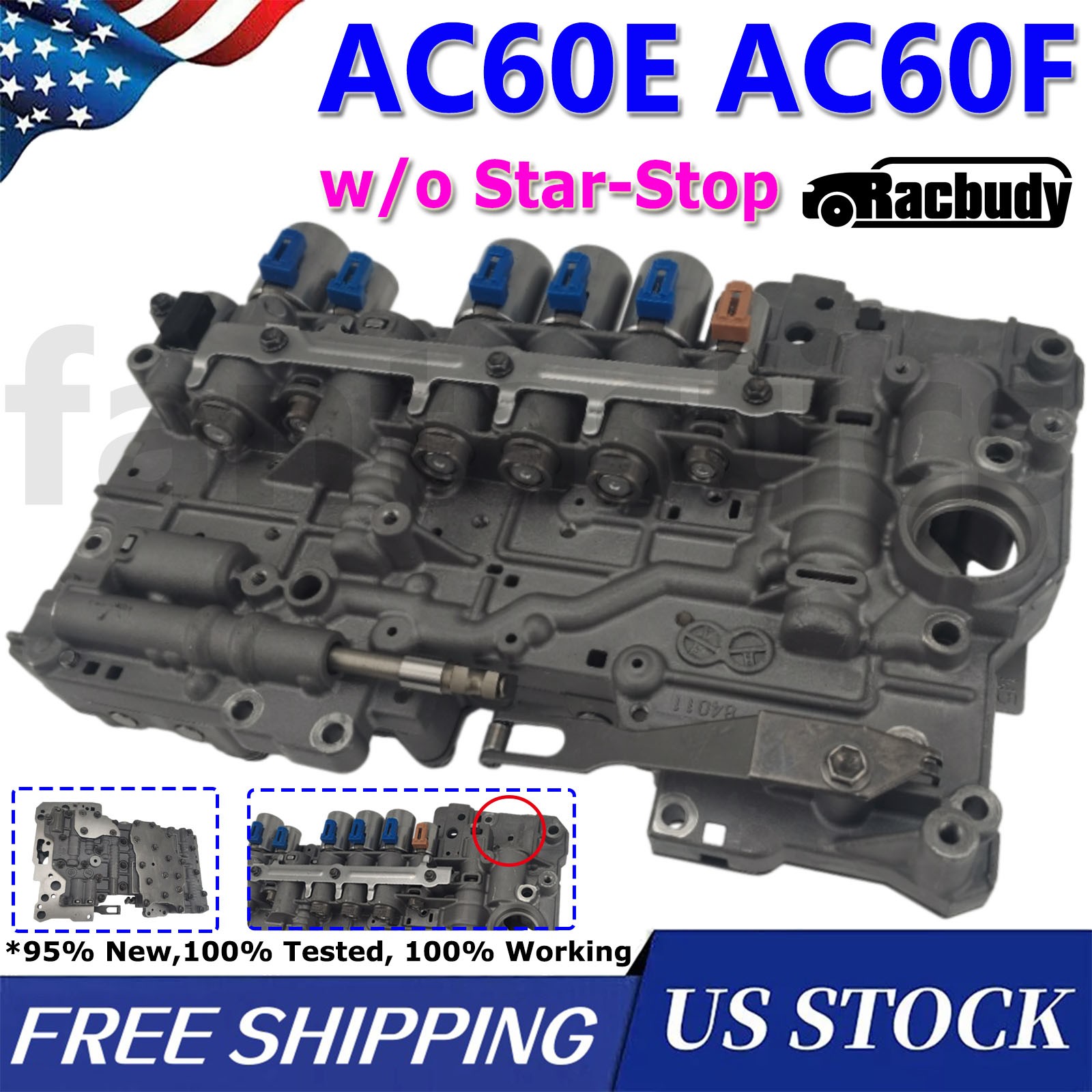 AC60E AC60F Transmission Valve Body For 2015-2025 Toyota Tacoma w/o Start-Stop