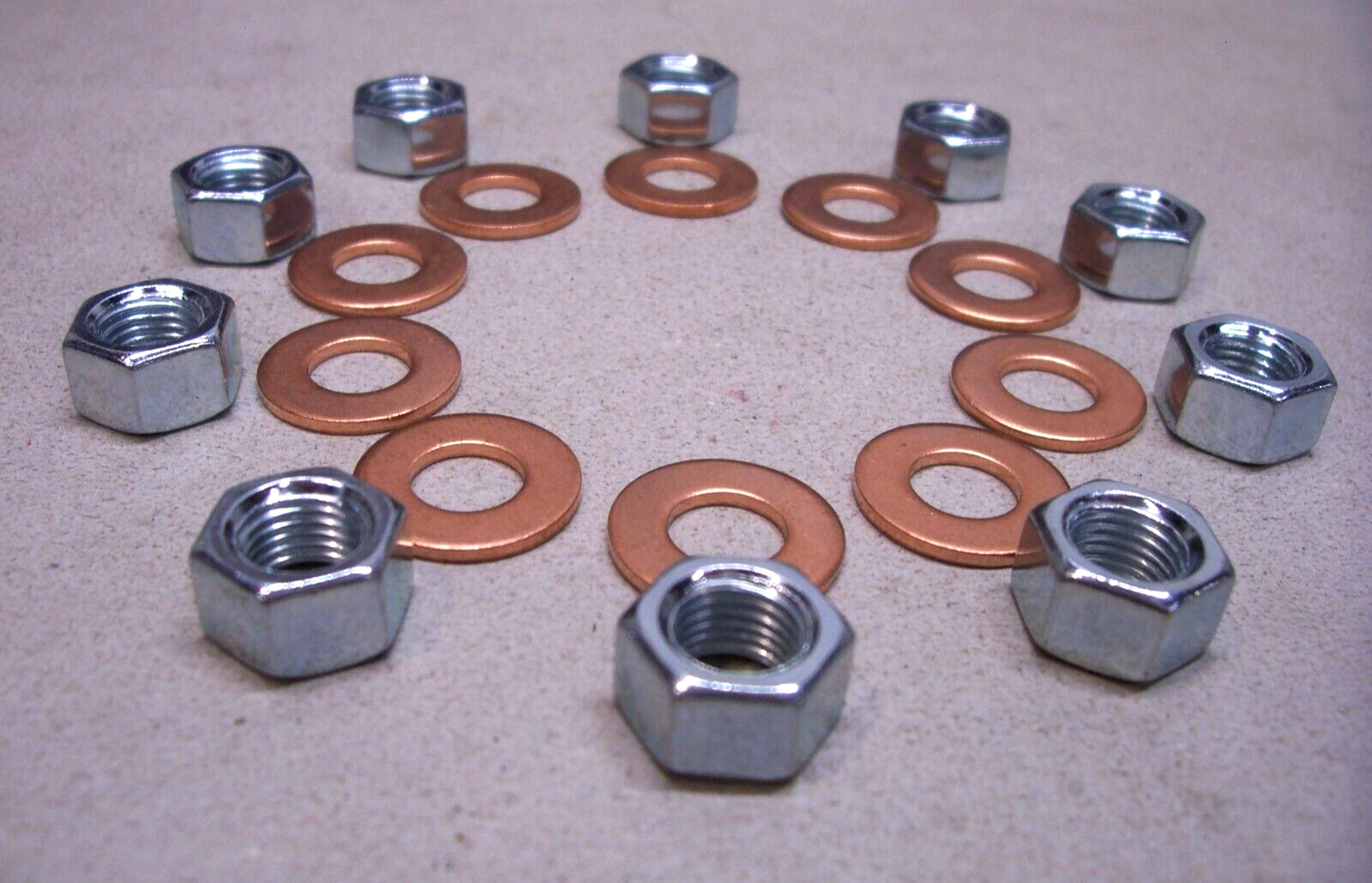 55 56 57 58 59 Chevy Differential Copper Sealing Washers n Nuts U.S.
