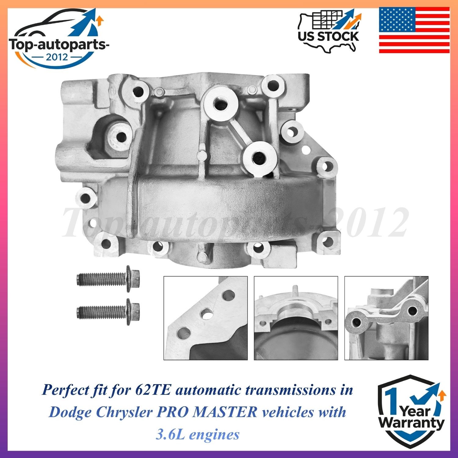 New For Dodge Chrysler PRO MASTER 62TE 3.6L Transmission Case Cover 04753192AA