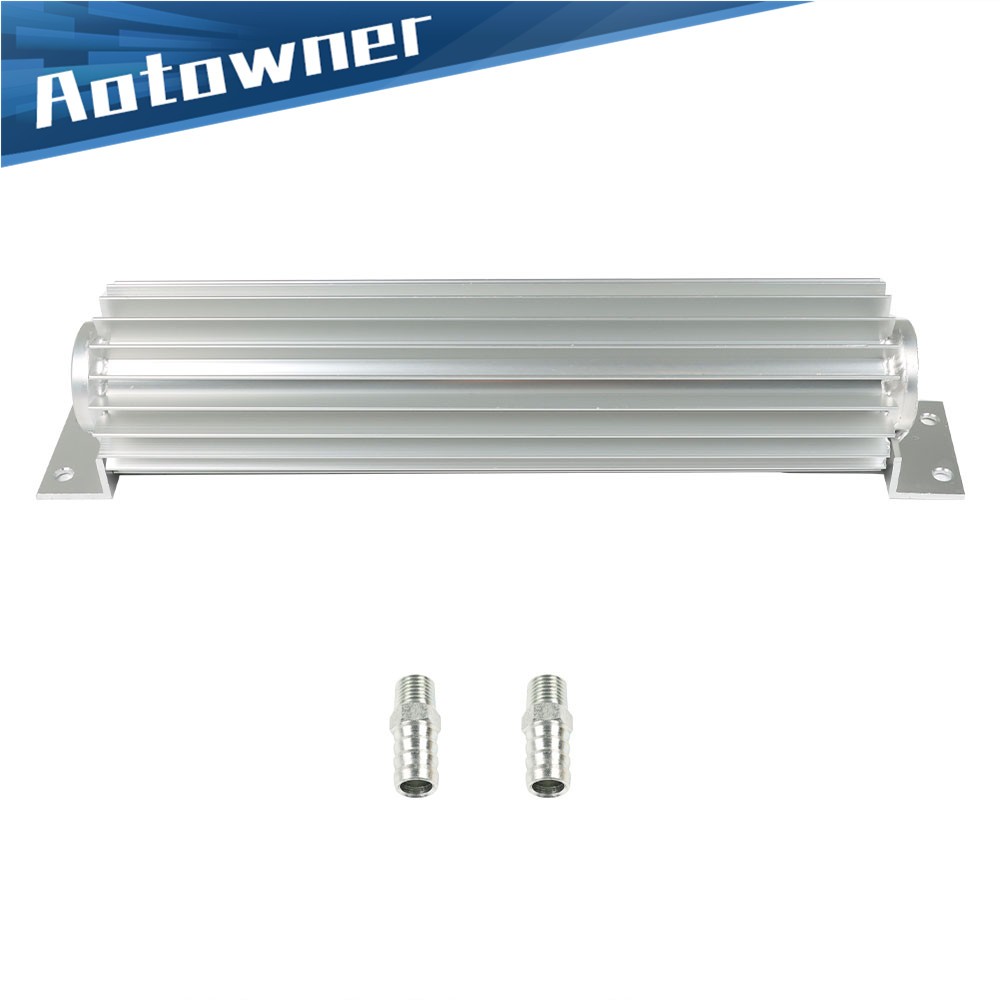 Aluminum Finned Transmission Oil Cooler For Hot Rod Cars Universal 12″ Dual Pass