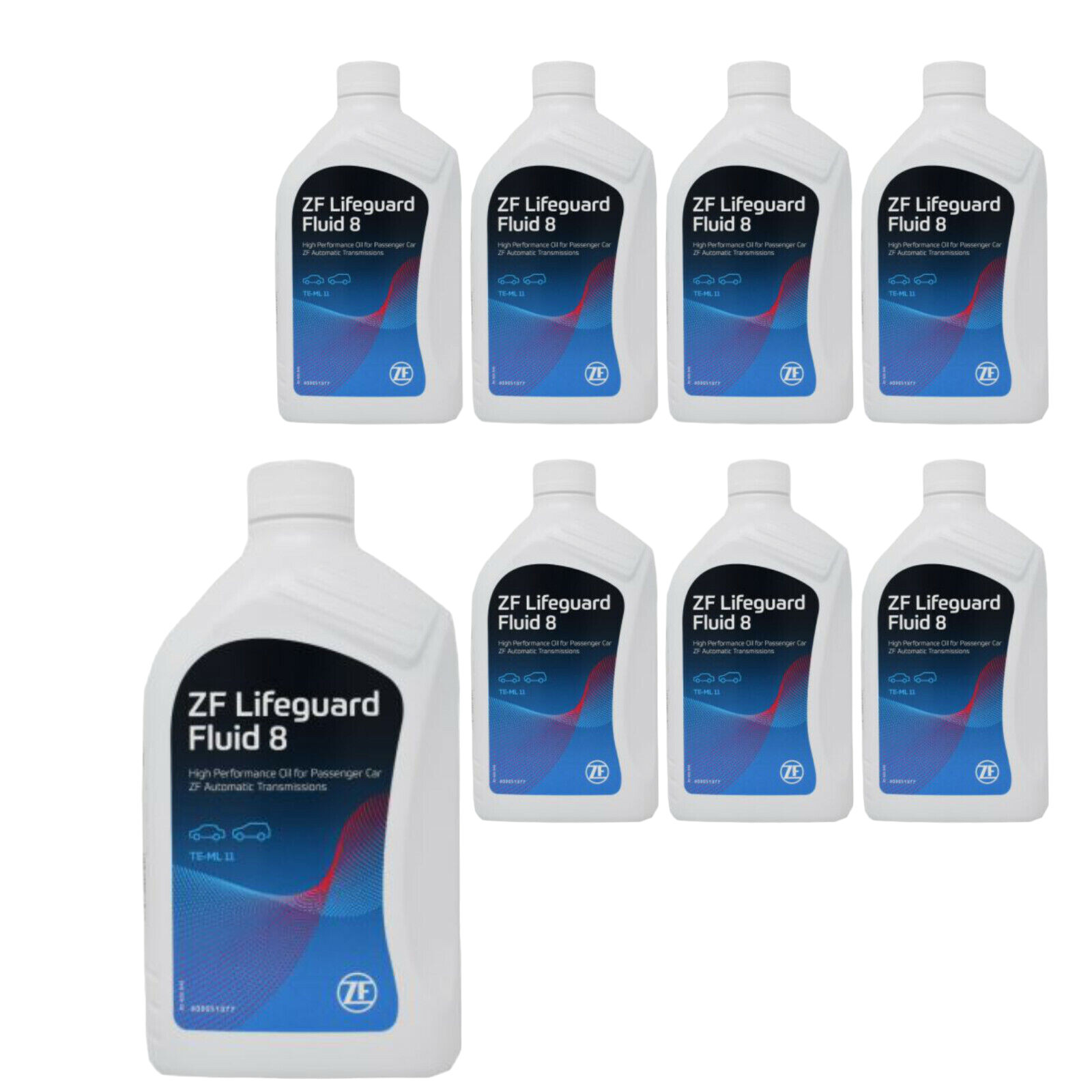 ZF Lifeguard 8 Transmission Fluid 8 Pack 1 Liter Jugs for ZF8HP45 8HP50/70 2010+