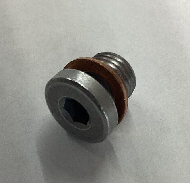 VW/Audi Transmission Bolt With Seal #N90965401, 12mm Thread, 5mm Hex