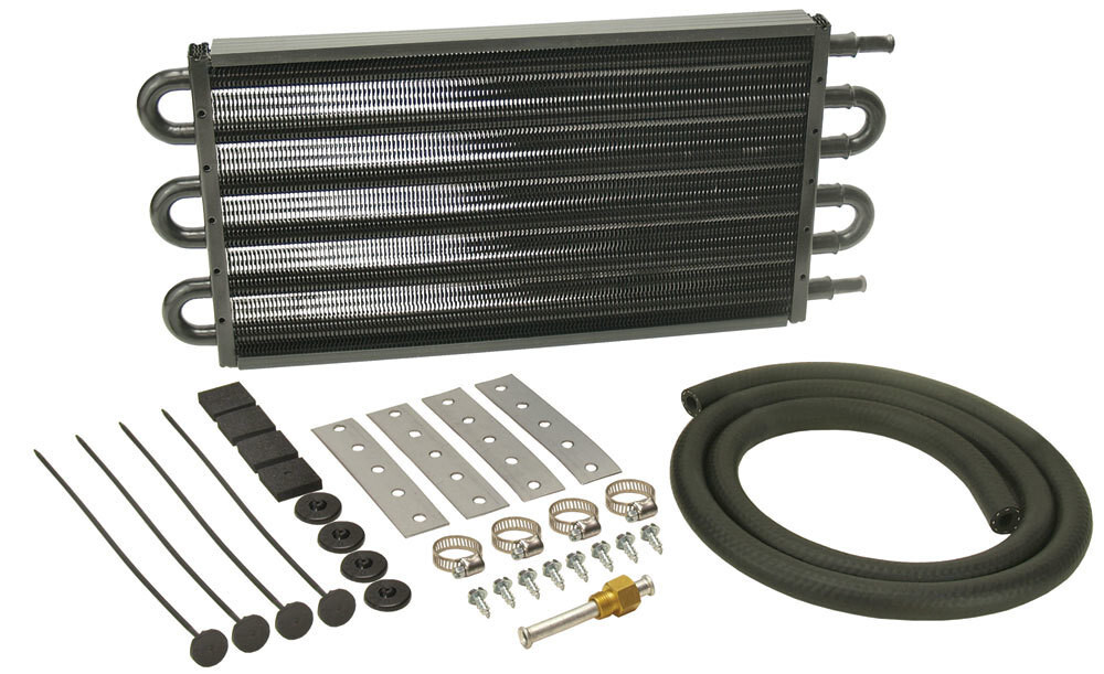 Derale 13103 Fluid Cooler 16.625 x 7.625 x 0.75 in, Tube Type 11/32 in Hose Barb