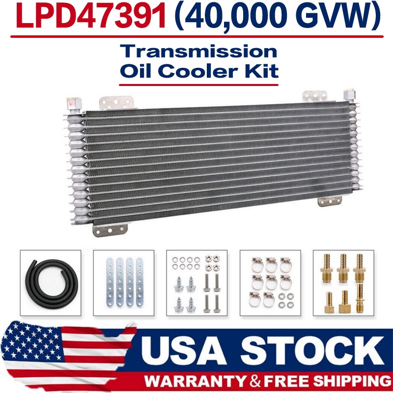 Tru-Cool For 40000 GVW Low Pressure Drop Oil Cooler Kit LPD47391 Heavy Duty /*