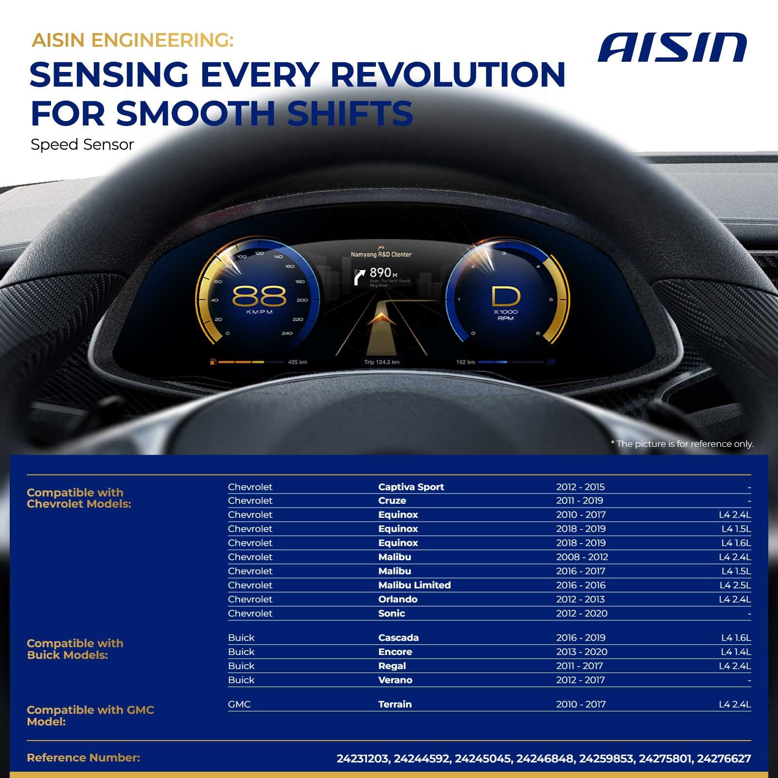 AISIN Auto Transmission Input Speed Sensor for Chevrolet Equinox Malibu Cruze