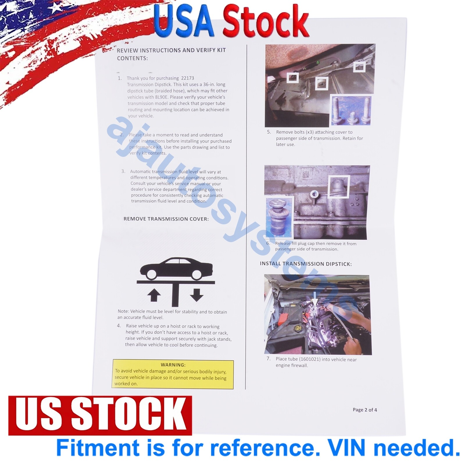 Transmission Locking Dipstick for 2015-24 GM Trucks SUVs w/ 8L90E 8L45E 8-speed
