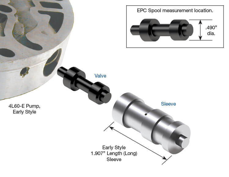 Sonnax 77898E-3K 4L60E Transmission Boost Valve & Sleeve Kit (.490″ Diameter)