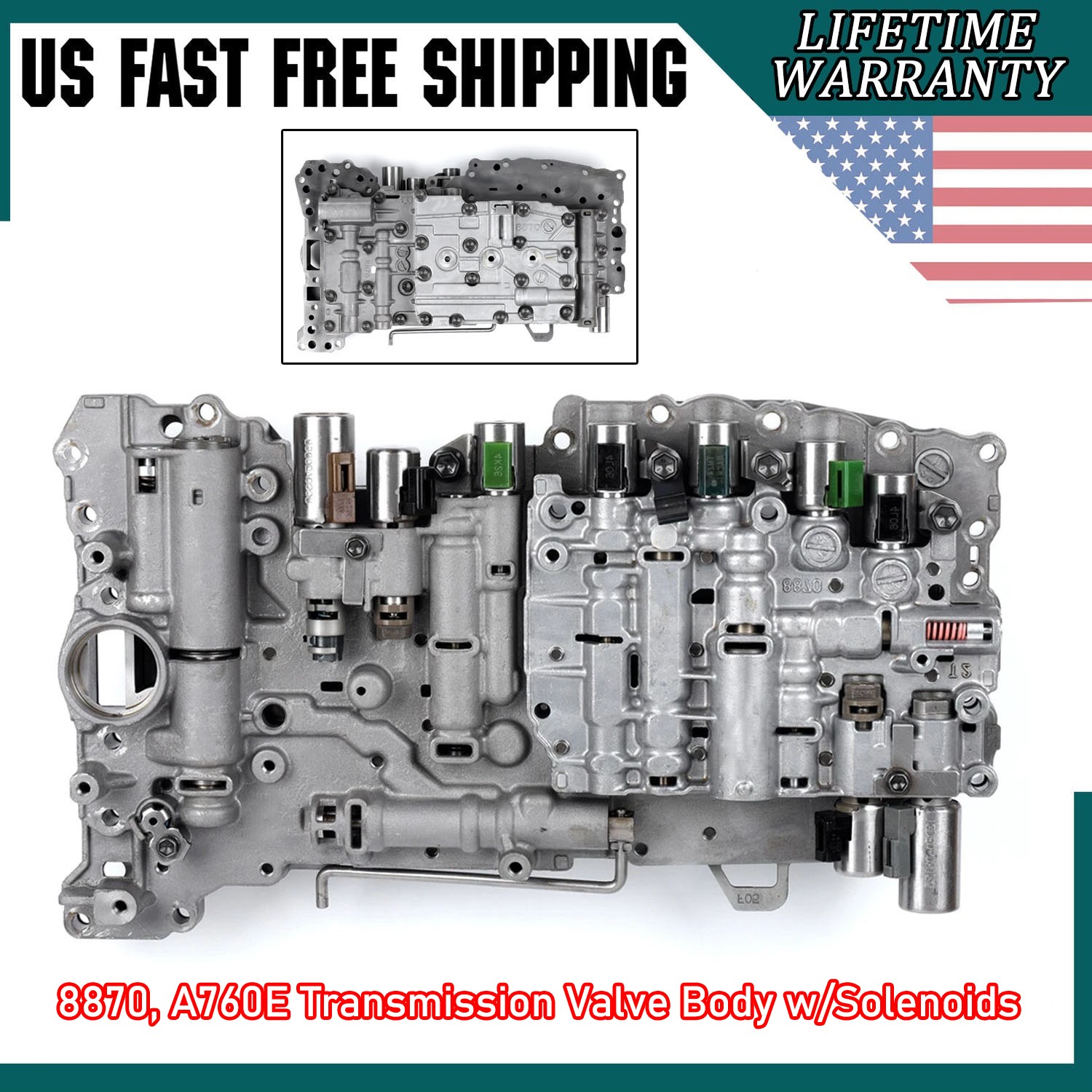 Transmission Valve Body w/Solenoids A760, A760E For Lexus, Toyota Tundra Sequoia