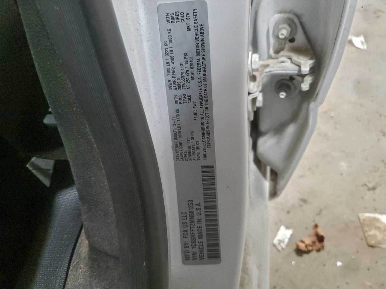 Automatic Transmission New Style Opt 8HP75 Fits 19-21 DODGE 1500 PICKUP 2427860