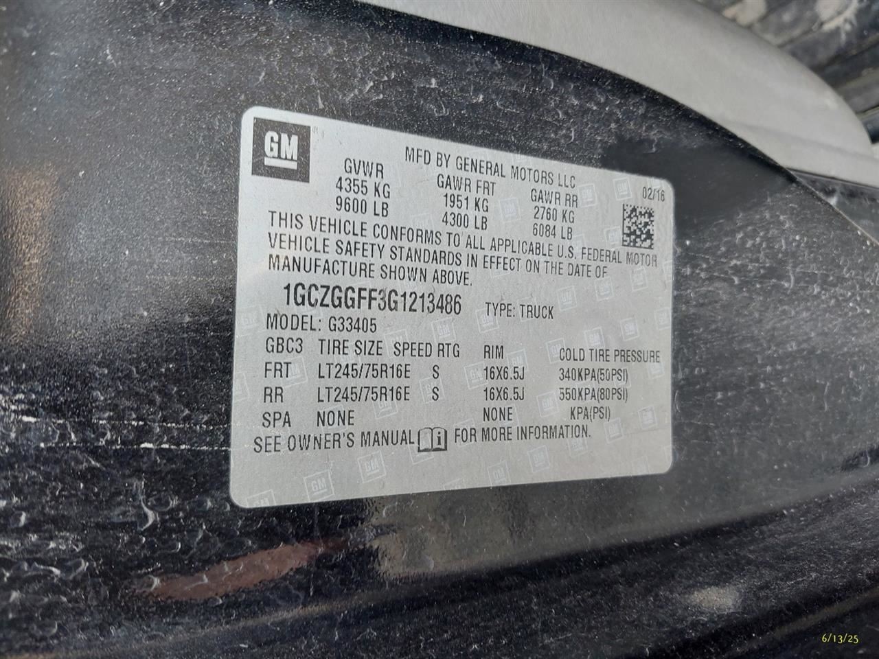 Automatic Transmission 4.8L Fits 16 EXPRESS 2500 VAN 3423468