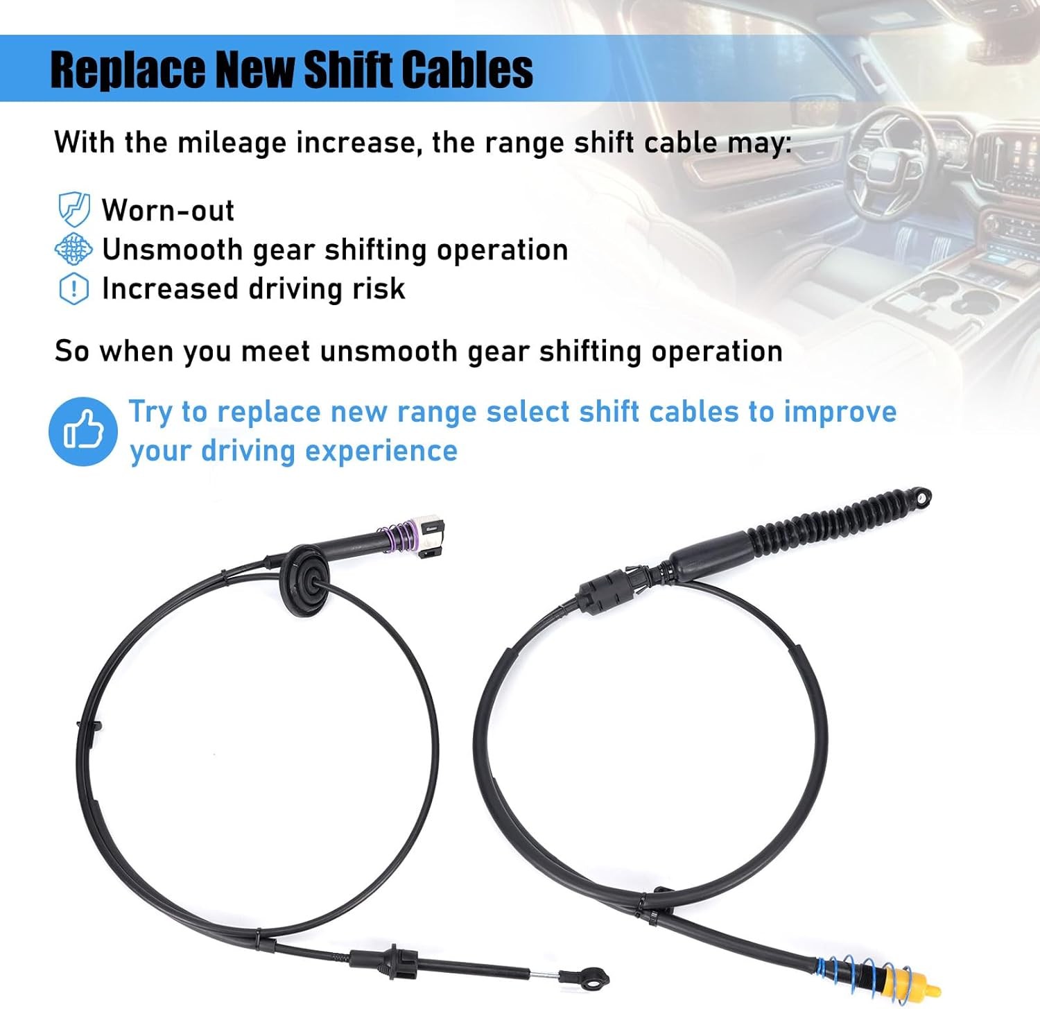 Automatic Transmission Shifter Cable For Cadillac Chevy GMC 2000-2006 88967320