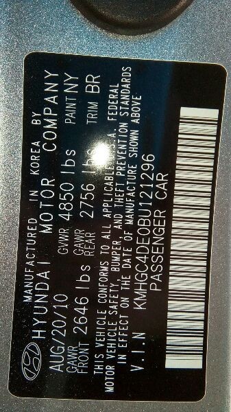 Automatic Transmission Sedan 3.8 Liter 09-11 GENESIS 4908929