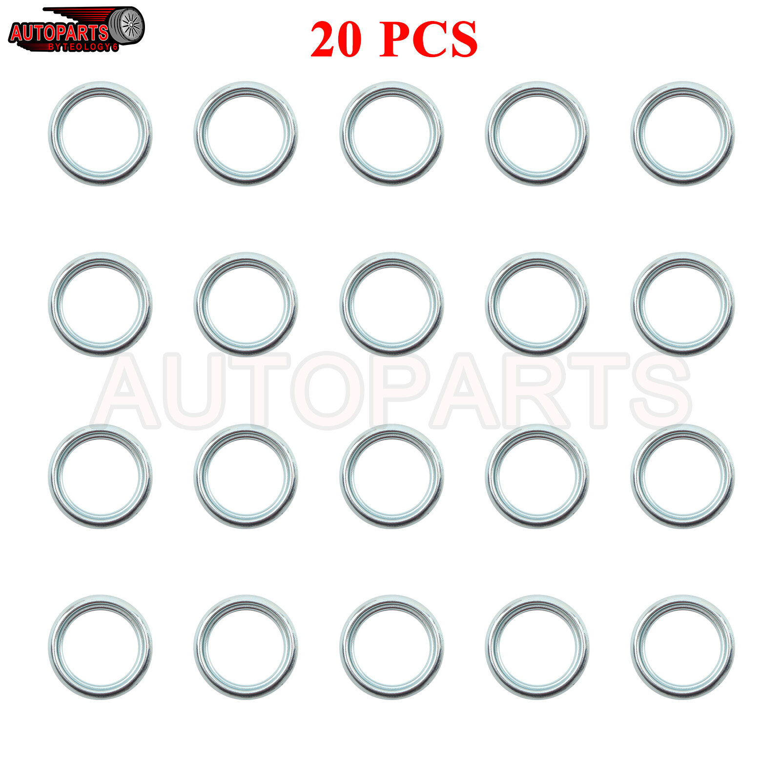20 PCS M12 Oil Drain Plug Gasket Crush Washer Fits Toyota 35178-30010