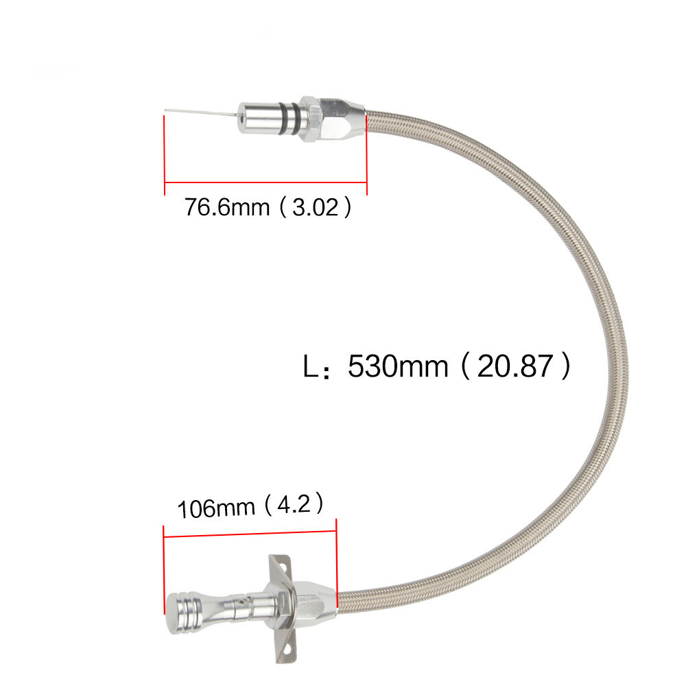 Flexible Automatic Transmission Dipstick For CHEVY GM 400 Turbo SBC BBC Red