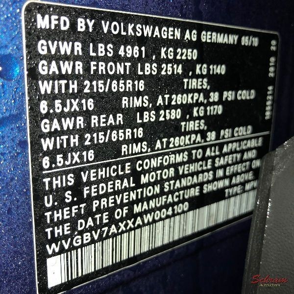 Automatic Transmission AWD 4Motion Fits 09-10 TIGUAN 1855514