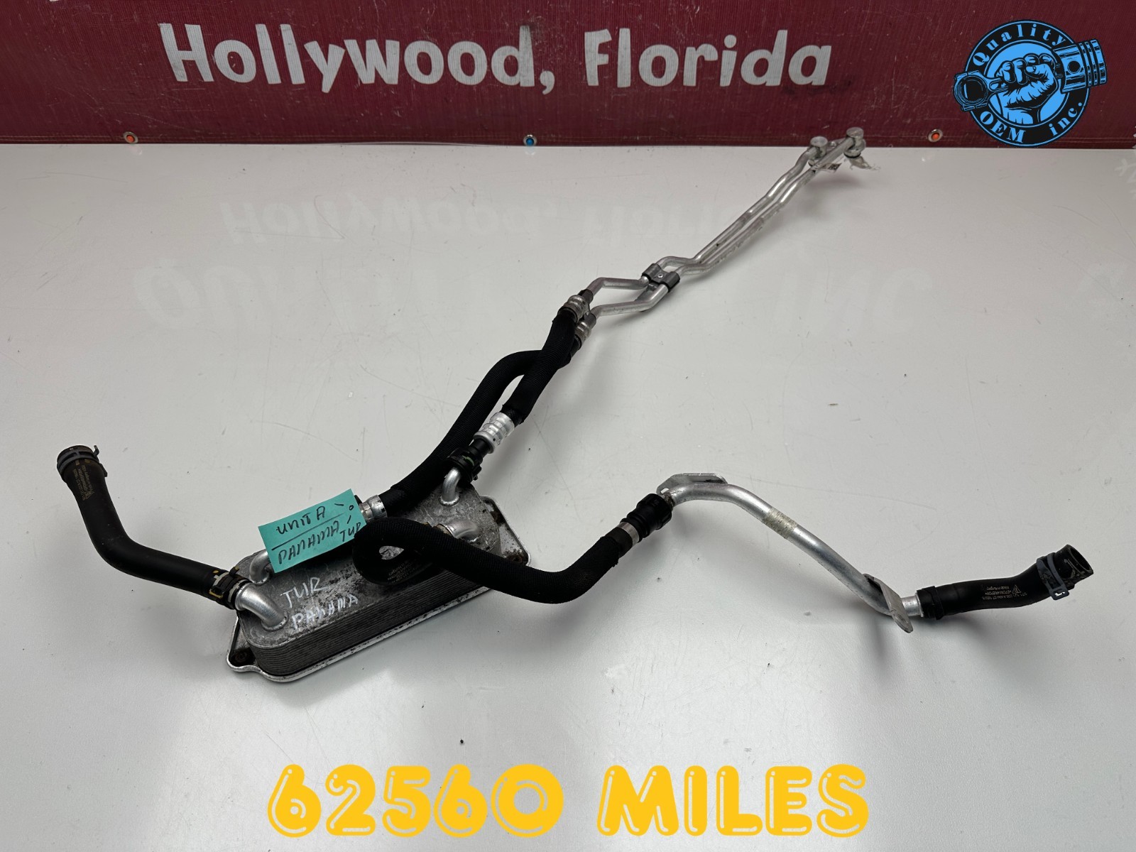 2017-2020 PORSCHE PANAMERA 3.0 TRANSMISSION OIL COOLER W/ HOSE LINE PIPES OEM