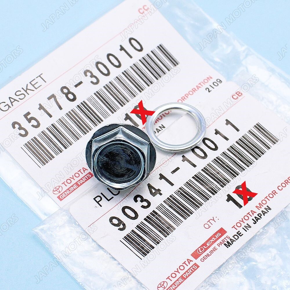 Genuine OEM Toyota Lexus Many Models Transmission Pan Drain Plug With Gasket