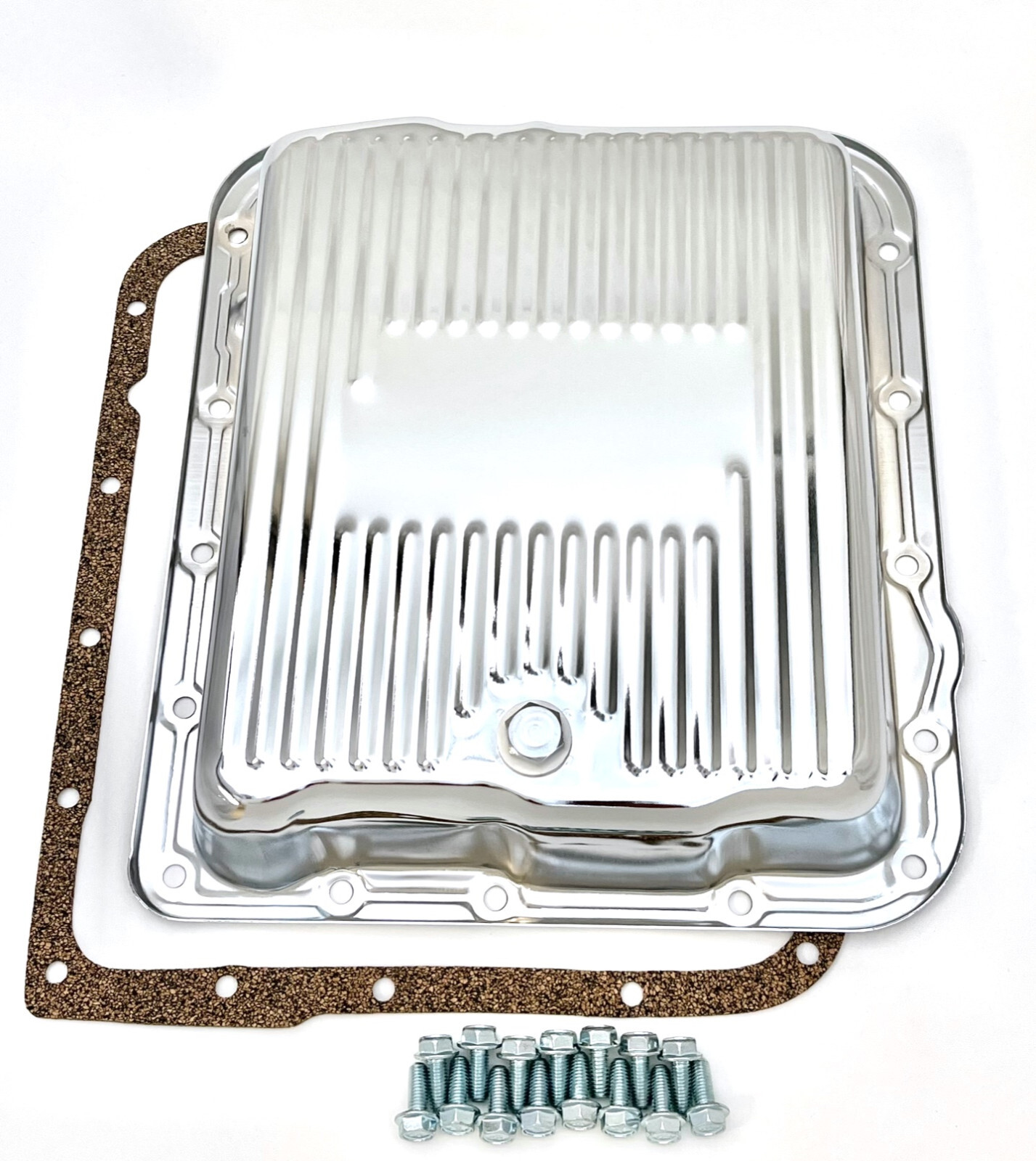 700R4 Transmission Pan 700-R4 & 4L60E Trans Tranny Pan Gasket Stock Chevy Chrome