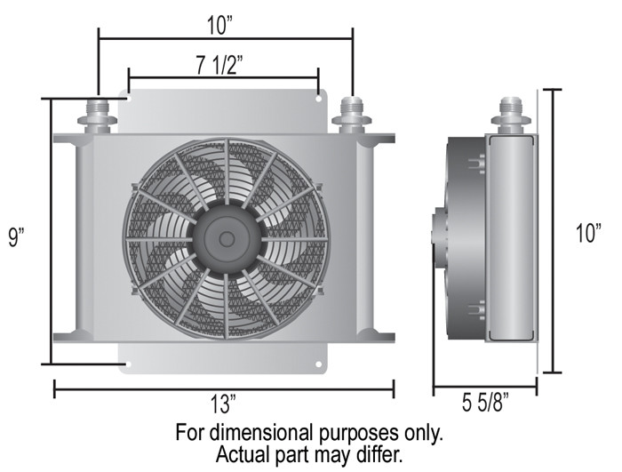 Derale 13960 25 Row Hyper-Cool Remote Transmission Cooler Kit, -6AN