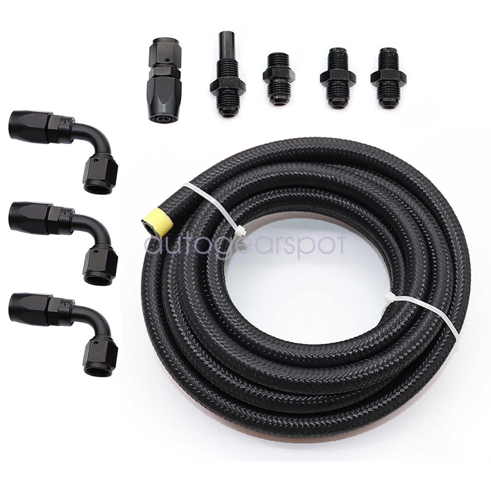 Automatic Transmission Cooler Line Kit For 4L80E 6AN Nylon Steel Braided Line