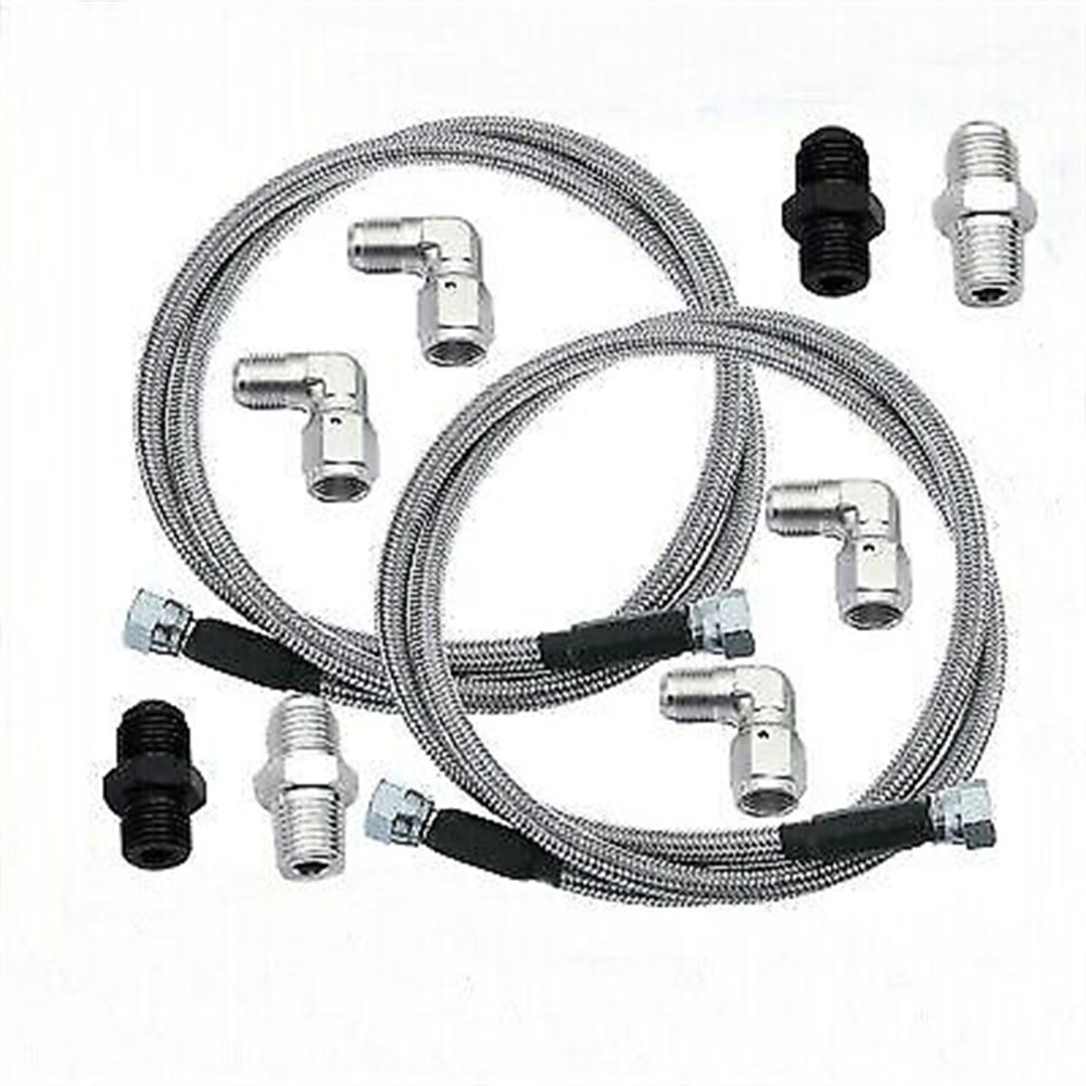 For GM 4L60E 4L65E Automatic Transmission to Radiator Lines Hose -6AN SS Braided