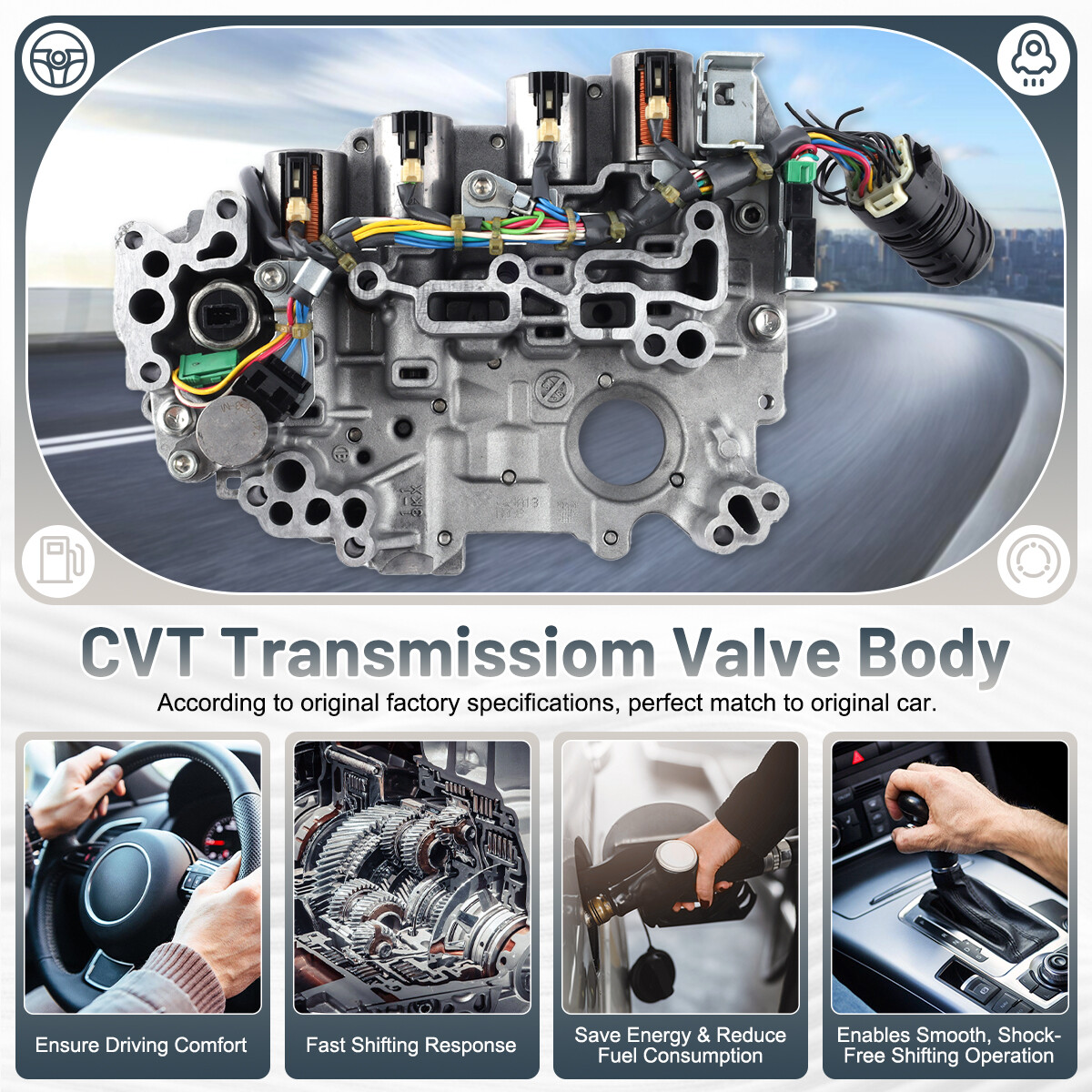 RE0F11A For Nissan Sentra 1.8L Versa 1.6L 2013-2019 CVT Transmission Valve Body