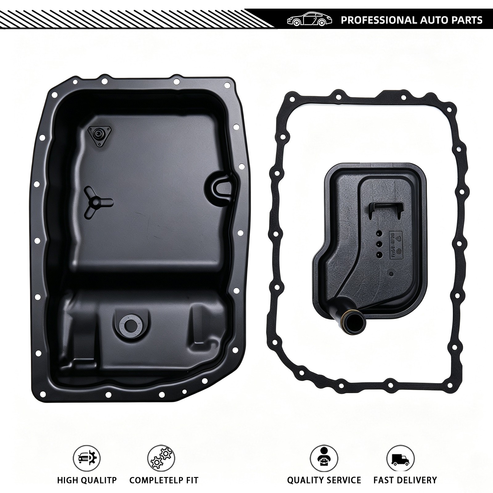 Fits Chevrolet Silverado 1500 GMC Cadillac Transmission Oil Pan W/Gasket ＆Filter