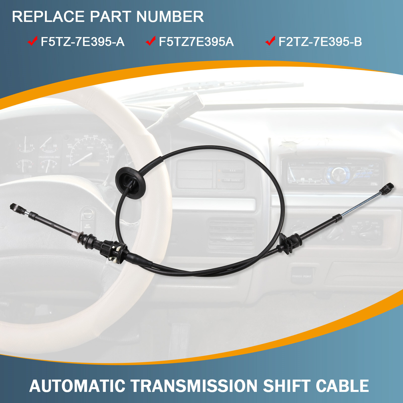 Automatic Transmission Shifter Cable Fits Ford F-150 1992 1993 1994 1995 96 1997
