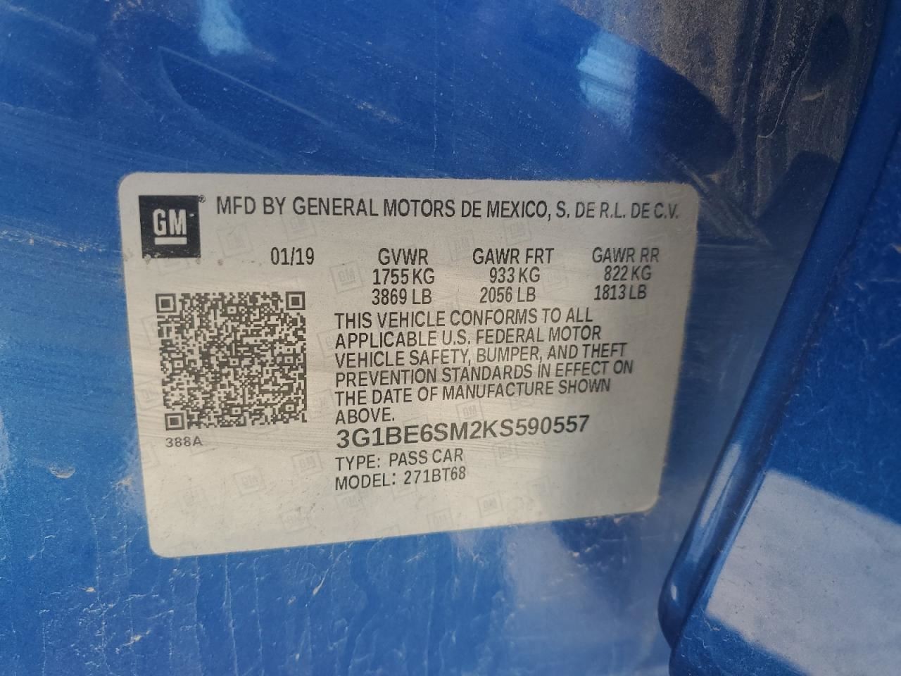 Automatic Transmission Gasoline Fits 19 CRUZE 1595585