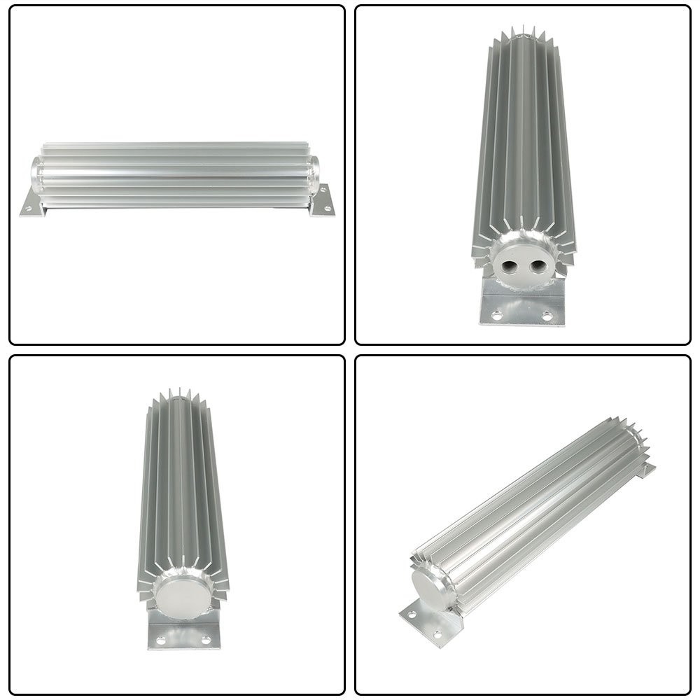 Fit For Universal Fitment Dual Pass Aluminum Finned Transmission Oil Cooler 12″