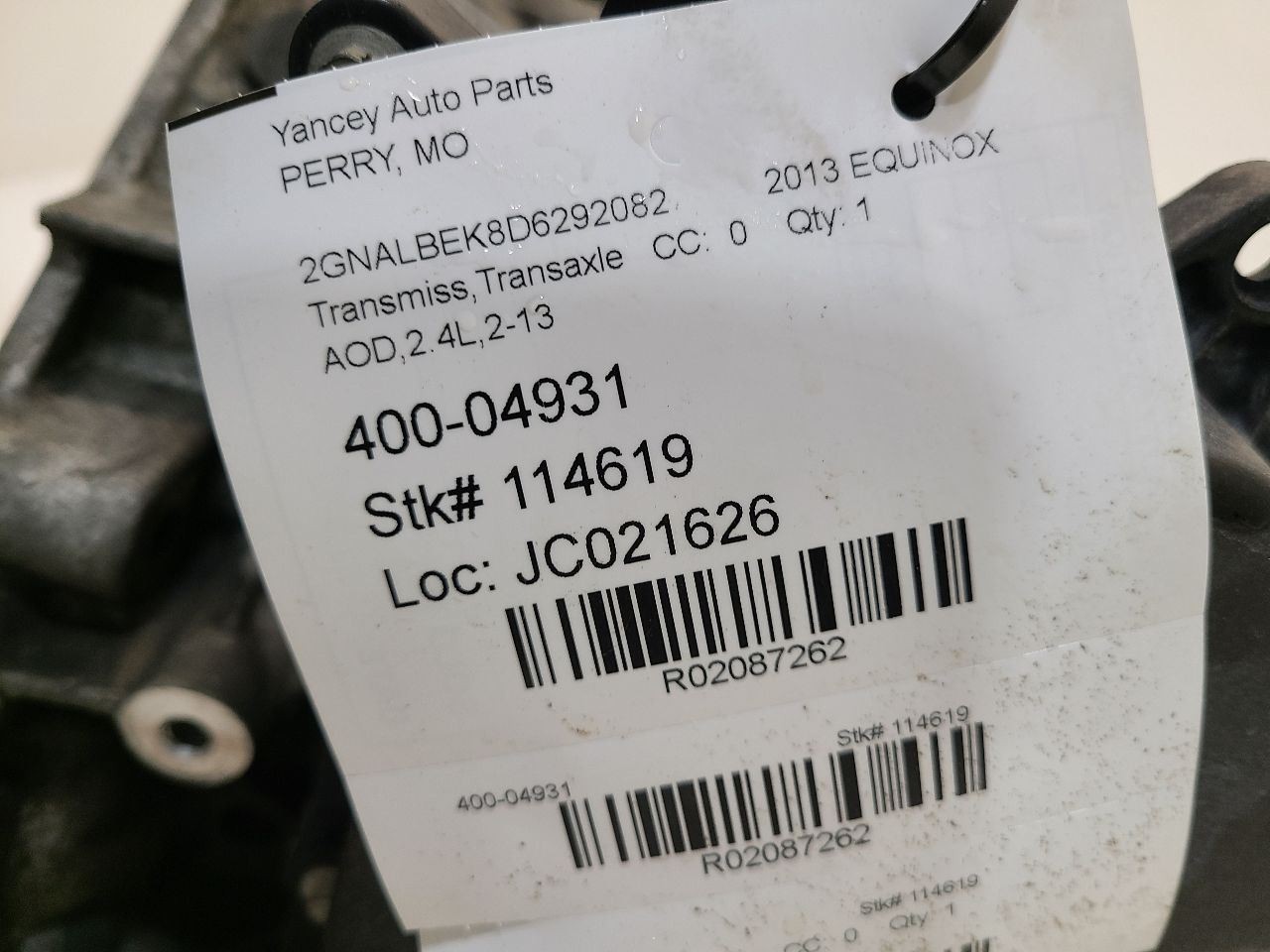 2013 Chevrolet Equinox Automatic Transmission FWD 2.4L