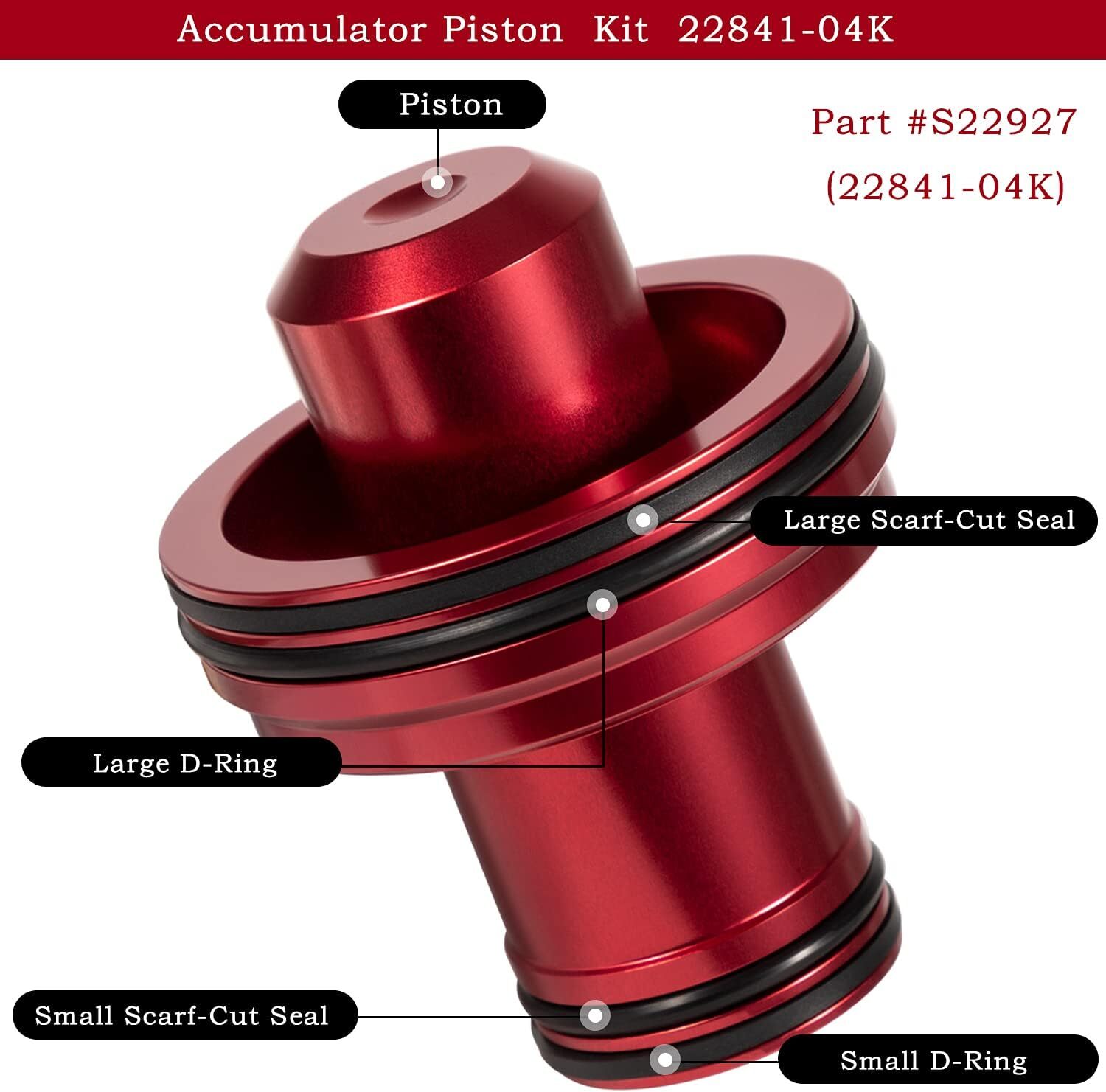 Red Anodized Aluminum alloy Accumulator Piston Kit22841-04K For 42-46-47-48RH/RE