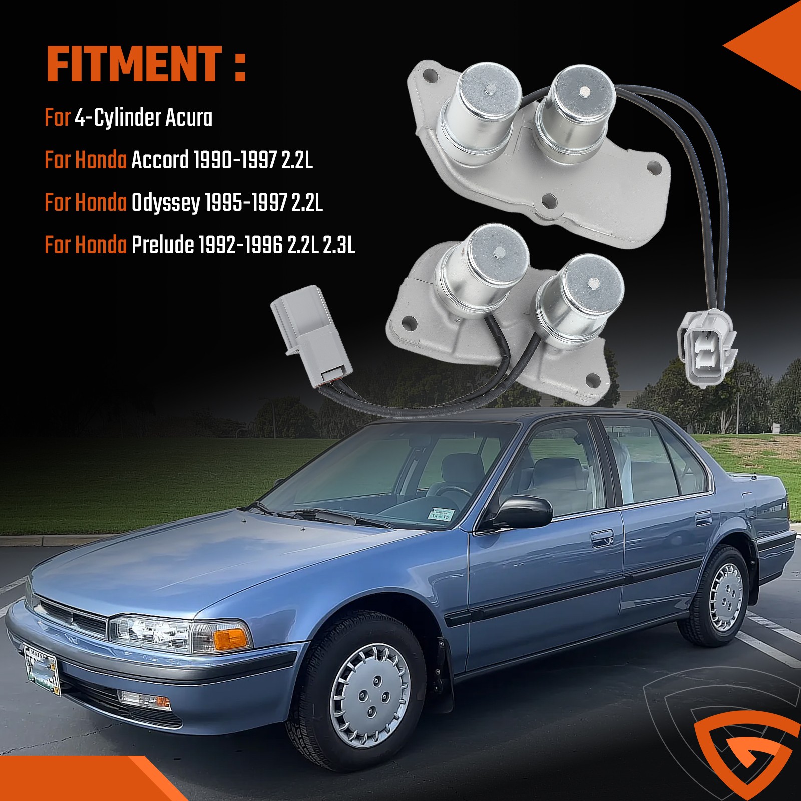 Shift Control & Lock Up Solenoids Set for 1990-1997 Honda Accord Prelude 2.2L