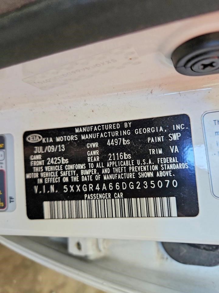 12 – 15 Kia Optima Automatic Transmission 2.0L VIN 6 8th Digit Turbo 450003BBA0