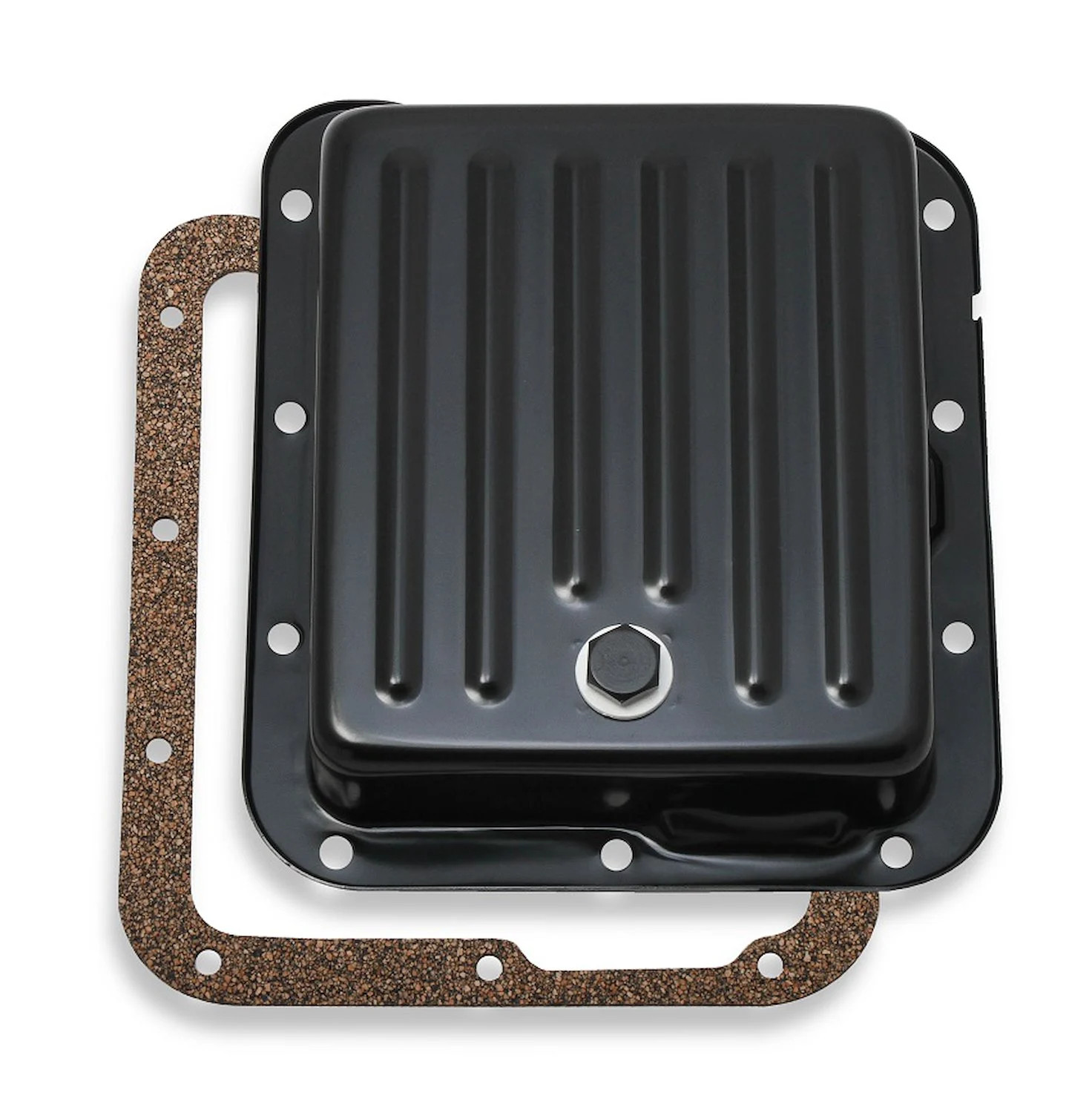 Mr Gasket 9755BMRG Transmission Oil Pan Ford C4 Case-Filled Stock Depth Steel Fi