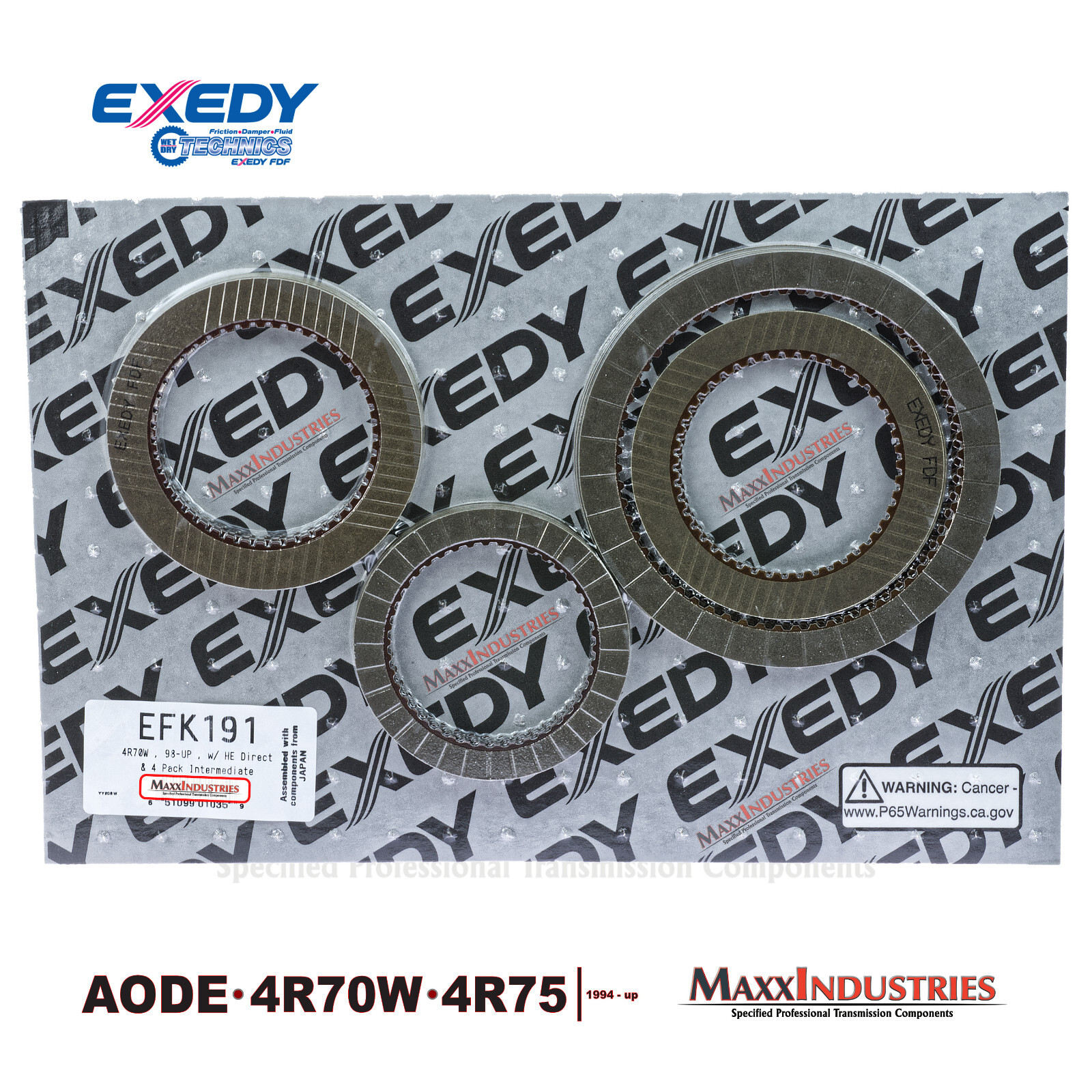 1996-UP AODE 4R70W 4R75 Ford Transmission Rebuild Kit – Friction Clutch Set OEM