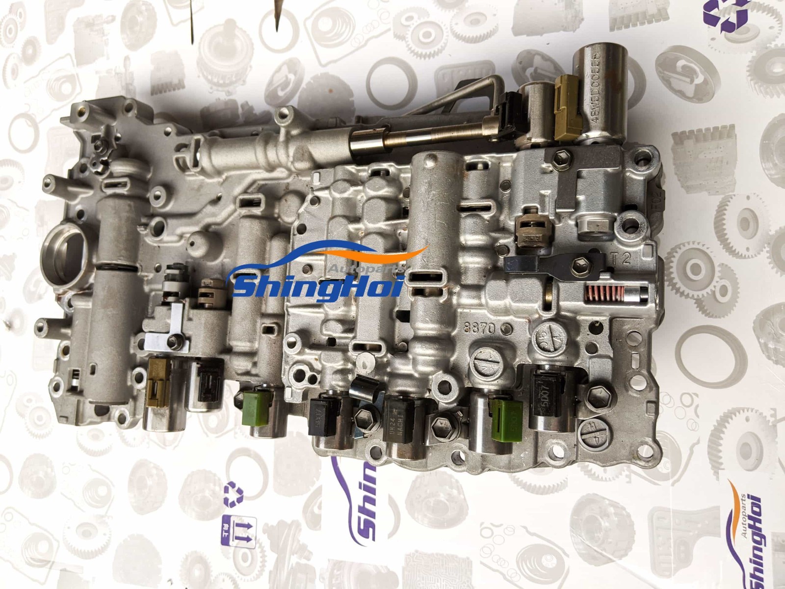 A760E A760F TB-60SN Transmission Valve Body W/9 Solenoids (Separator Nr #F12)