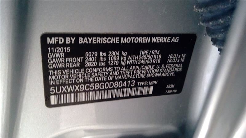 Automatic Transmission 2.0L 28iX Fits 15-18 BMW X4 3636167