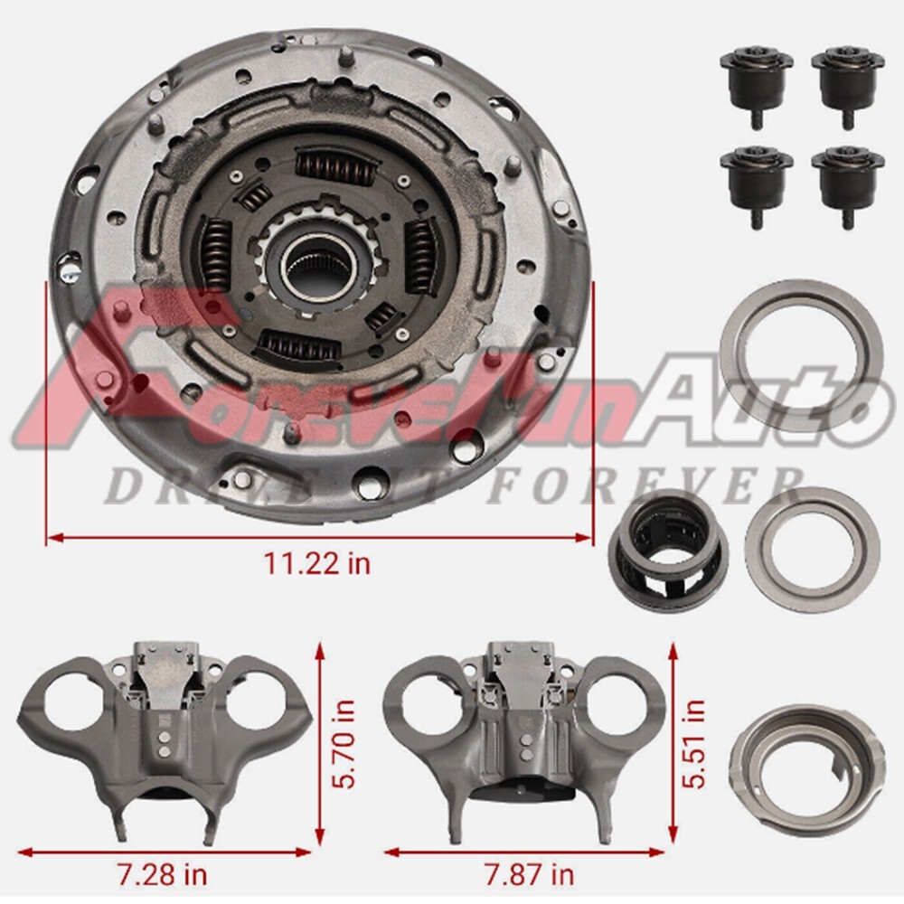 Transmission Dual Clutch Fork Kit For 2012-2019 Ford Focus Fiesta 6DCT250 DPS6
