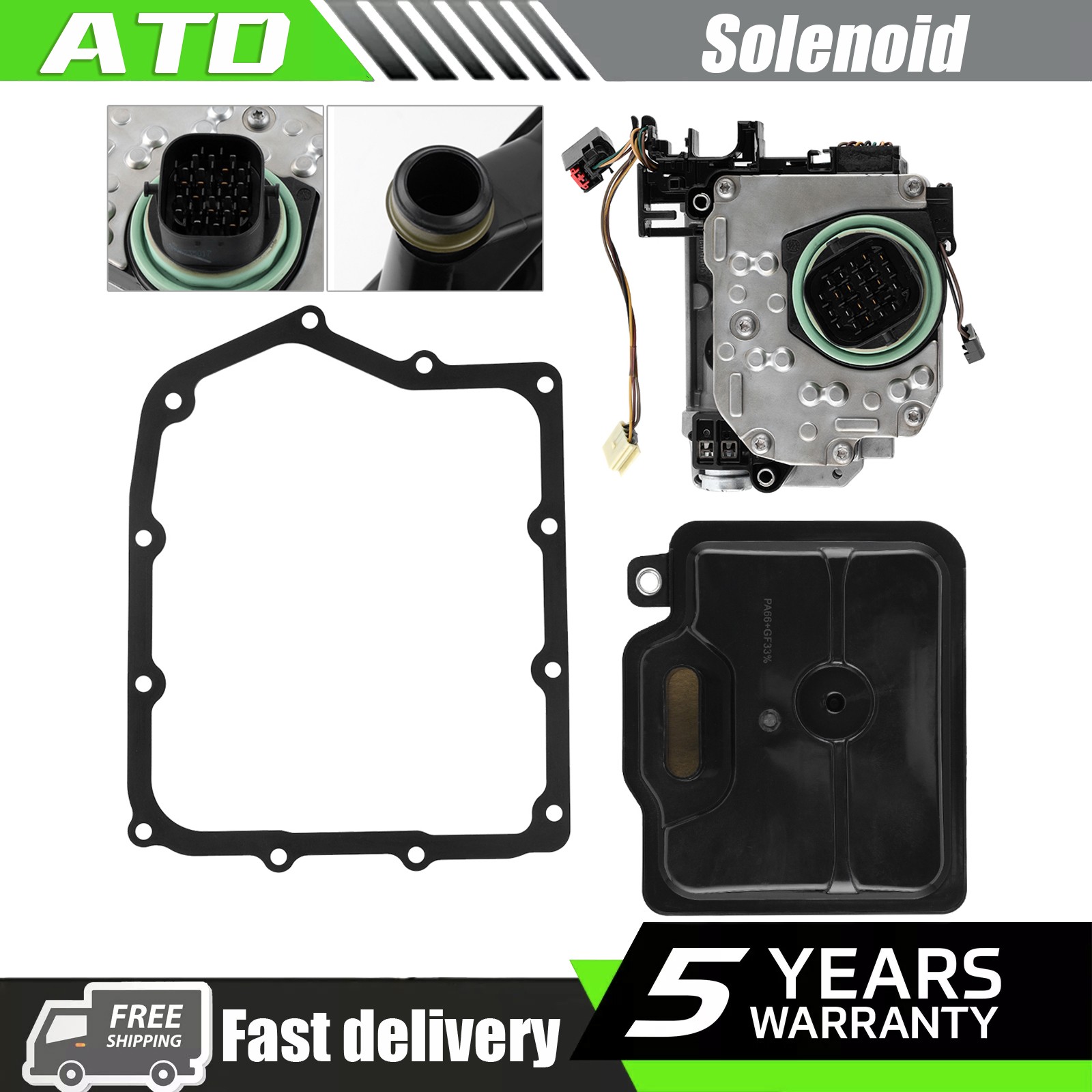 62TE Transmission Shift Solenoid Block Filter Gaske Kit for Chrysler Dodge RAM.