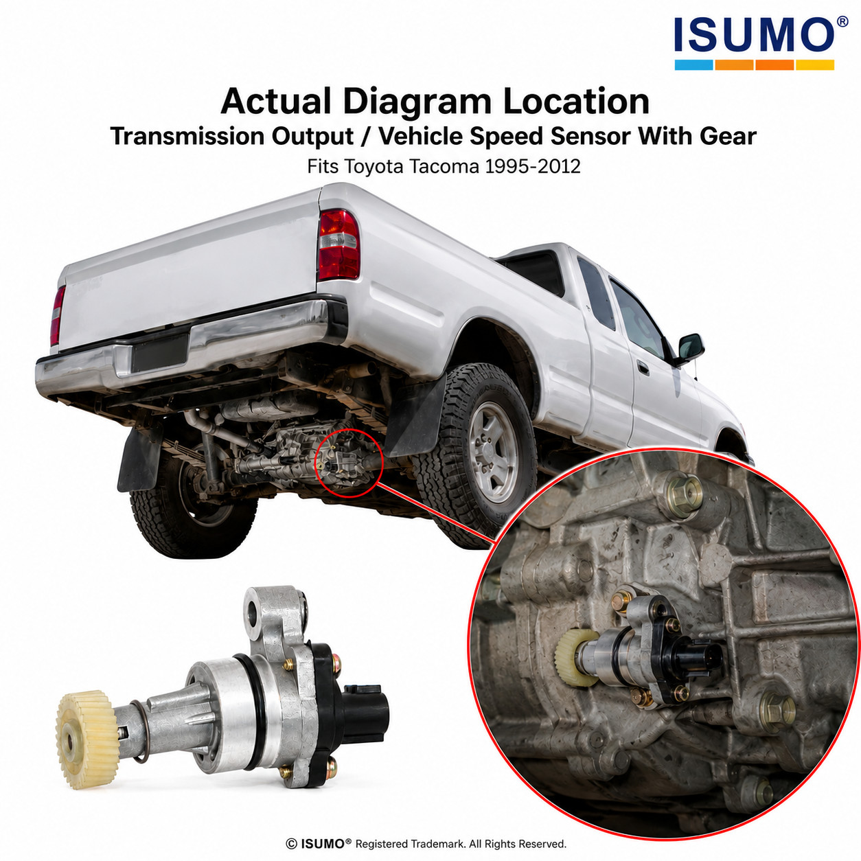 Transmission Output Vehicle Speed Sensor With Gear For Toyota Tacoma 1995-2012