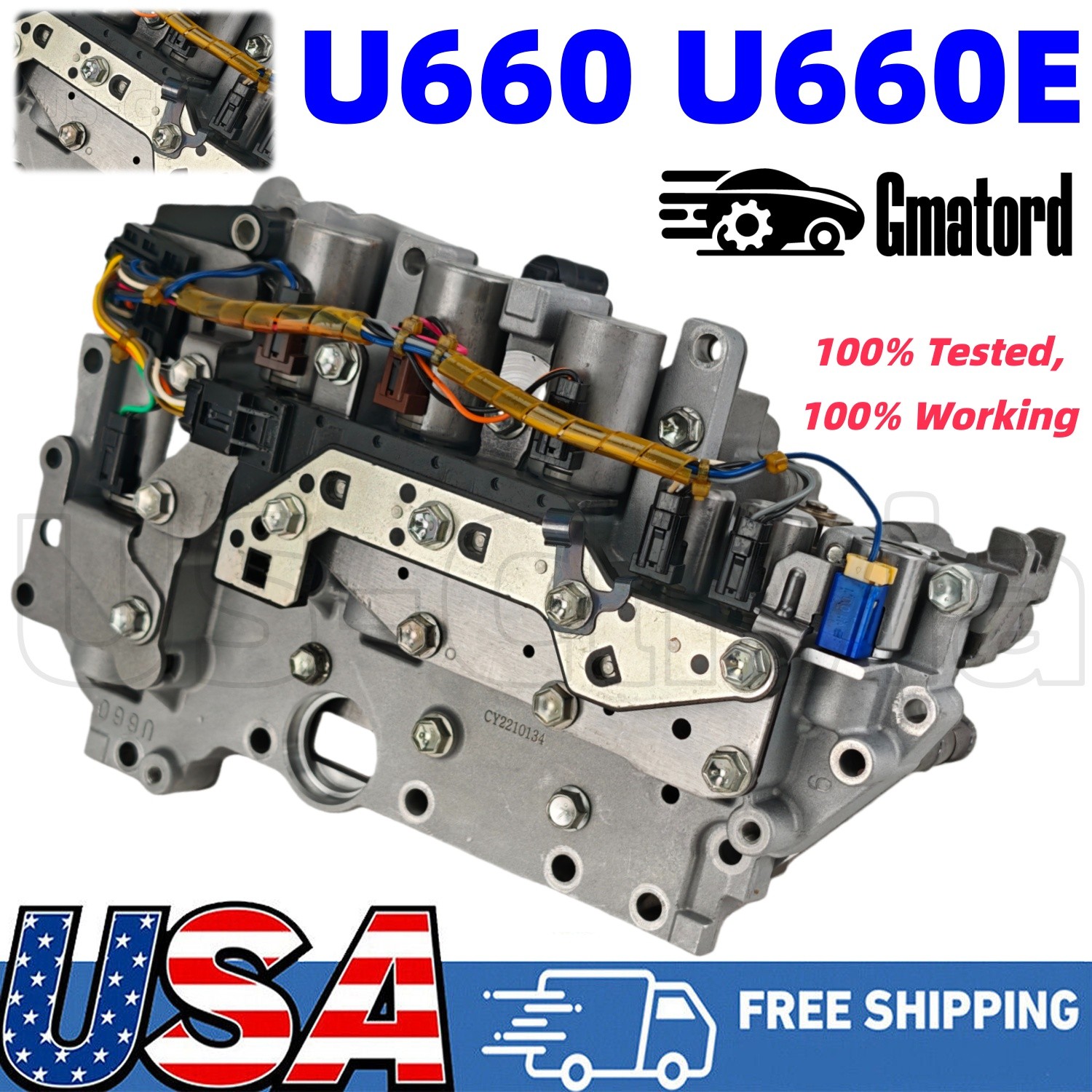 U660 U660E Transmission Valve Body w/ Solenoids Kit for Toyota Sienna 2011-2016