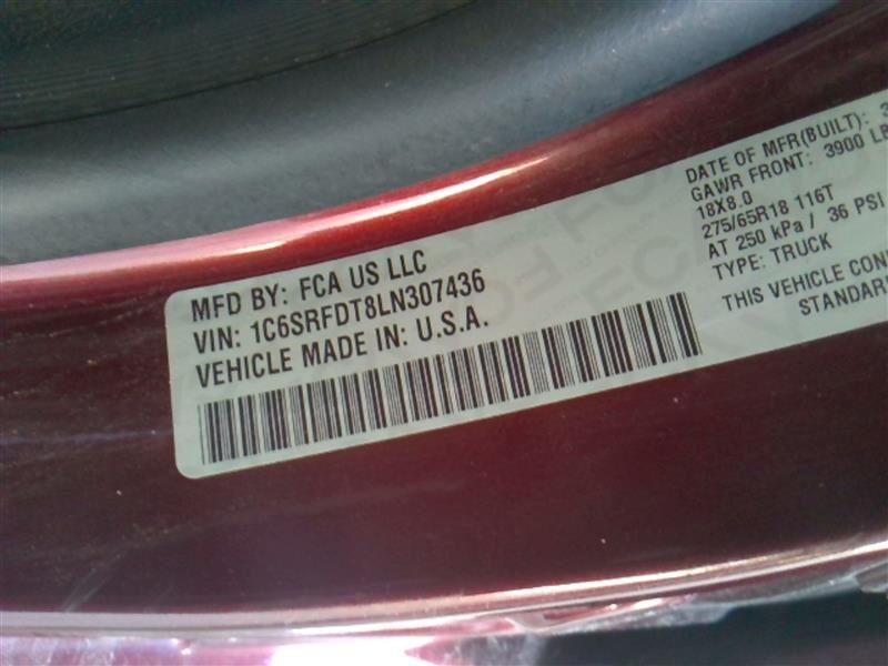 Automatic Transmission From 2020 Dodge Ram 8HP75 4×4 4WD