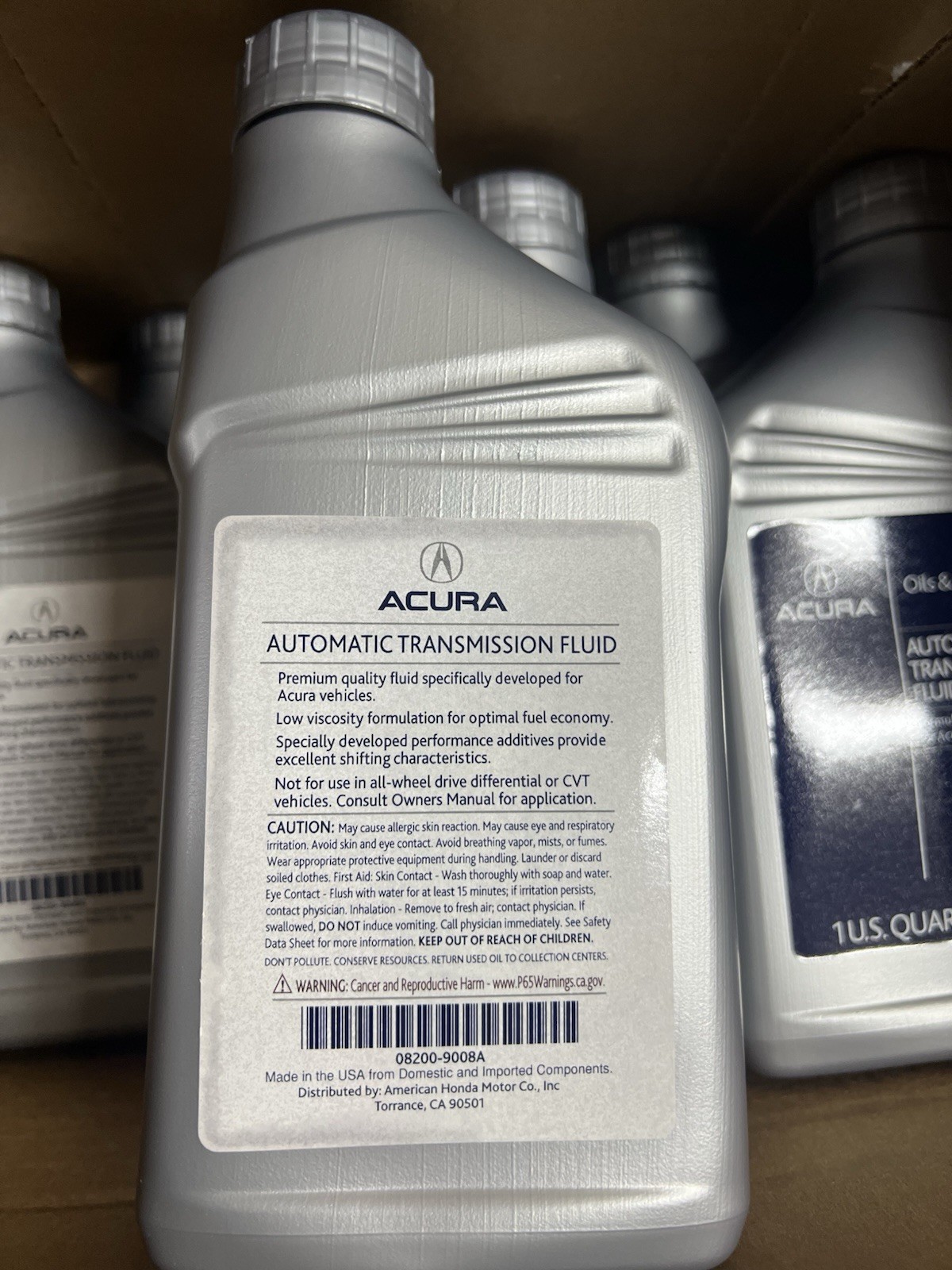 3 Qts. Honda&Acura OEM Automatic Transmission Fluid ATF DW-1 08200-9008