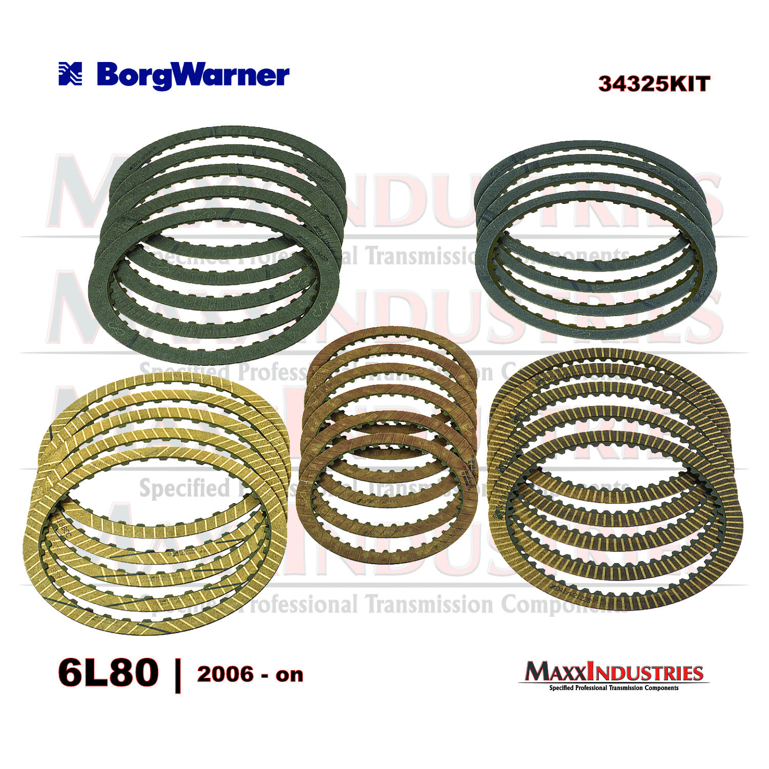 Borg Warner 34352KIT 6L80 Friction Plate Kit fits for GM 2010+