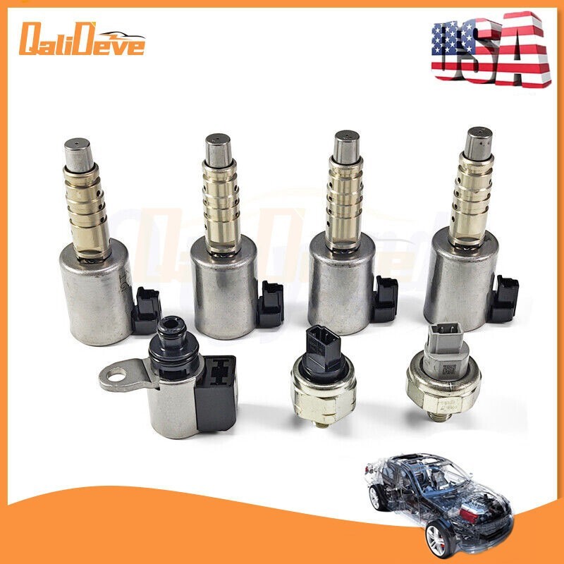 7pcs For Nissan RE0F10D JF016E JF017E CVT8 Transmission Valve Body Solenoid Kit