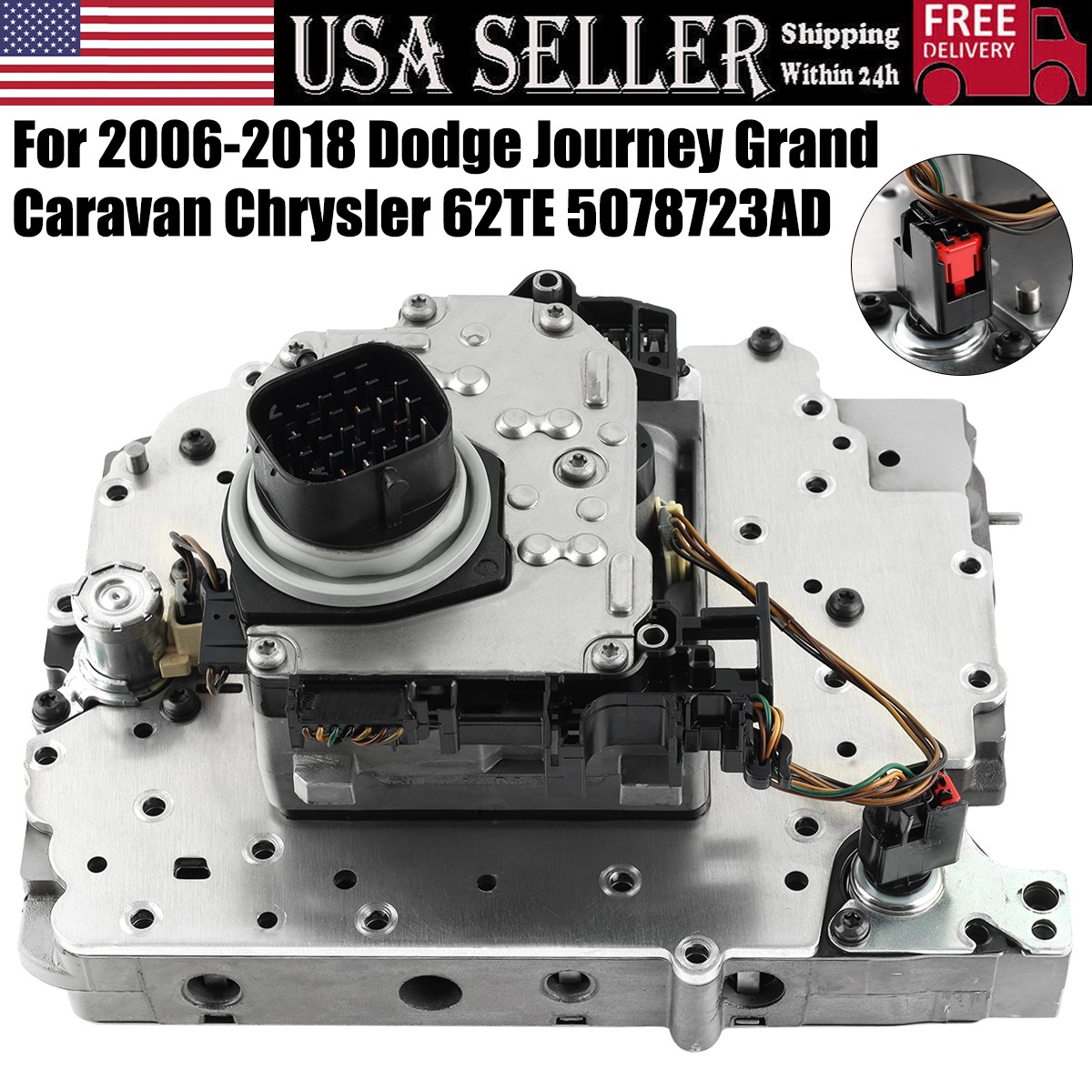 62TE 6 Speed Trans Valve Body w/Solenoid Pack For Dodge Grand Caravan 2008-2019