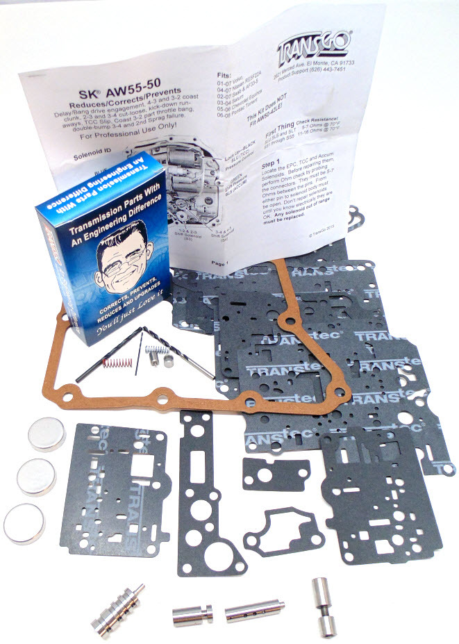 TRANSGO SHIFT KIT Complete Transmission Solenoid Service Kit AW55-50