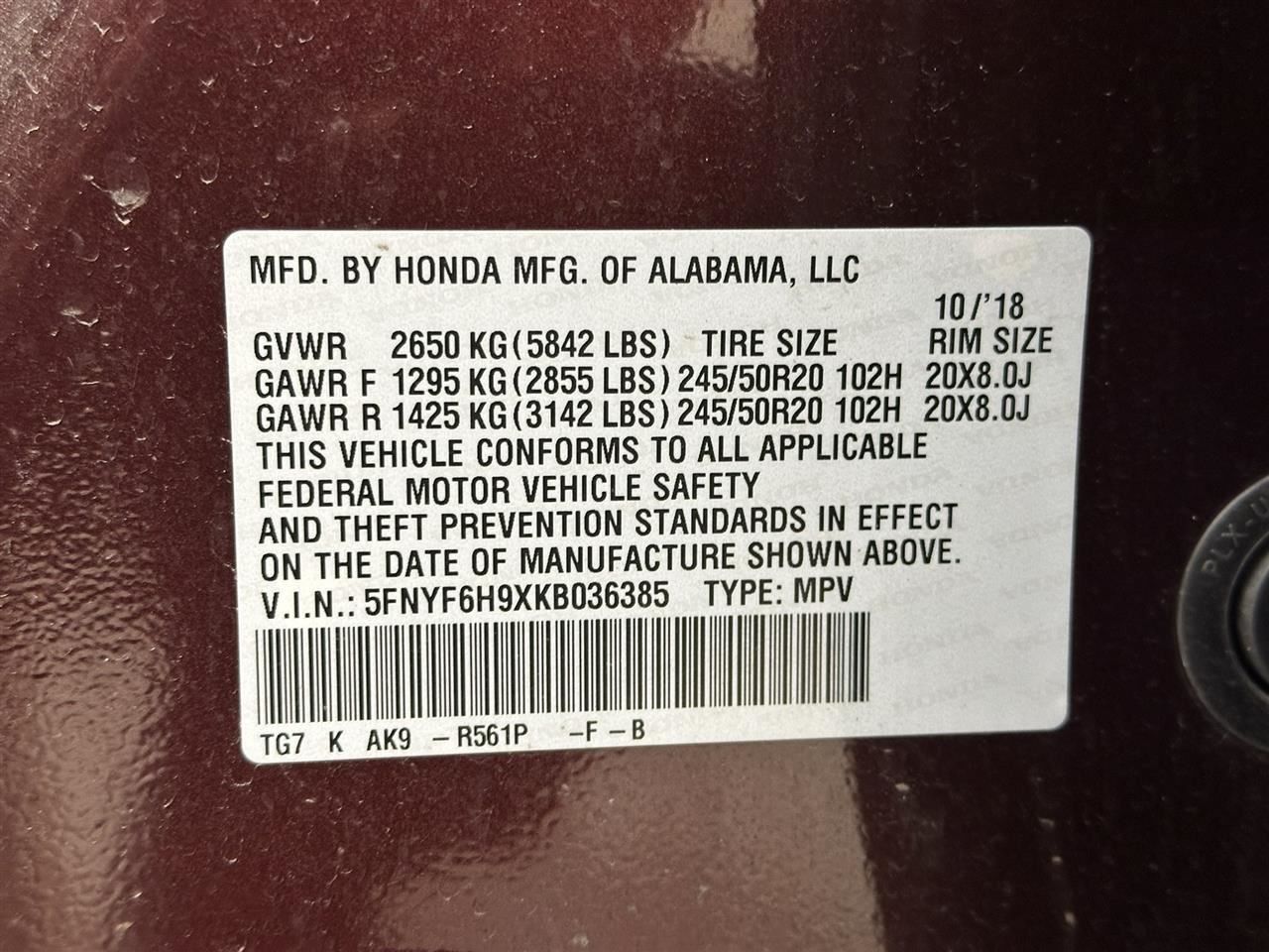 Automatic Transmission AWD 9 Speed Electronic Shifter Fits 19-20 PILOT 2849510